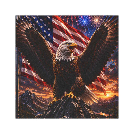 Patriotic Eagle Car Magnet - American Flag Bald Eagle Decor for Trucks & Cars