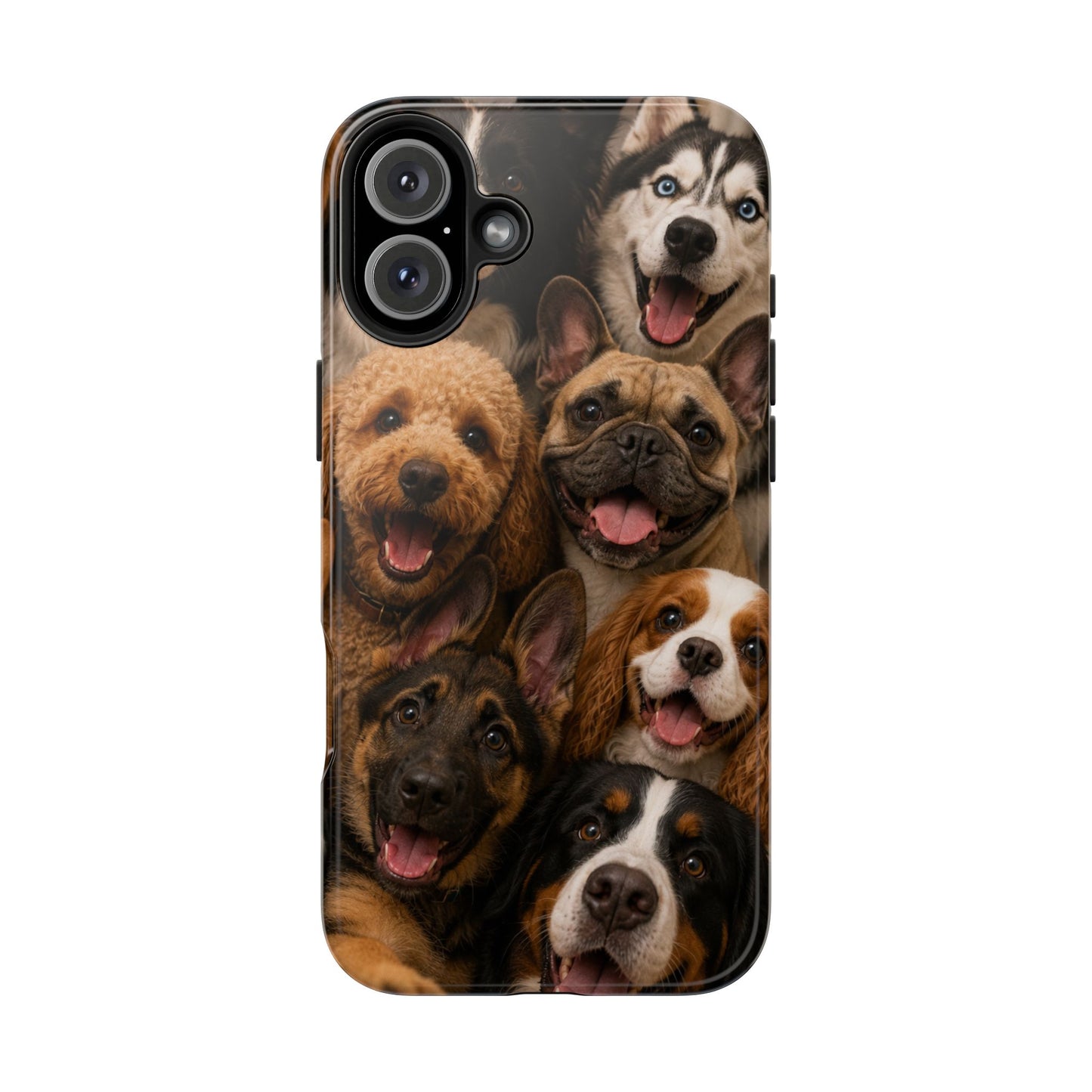 Tough Phone Case for Dog Lovers - Happy Dogs Collage Protective Cover