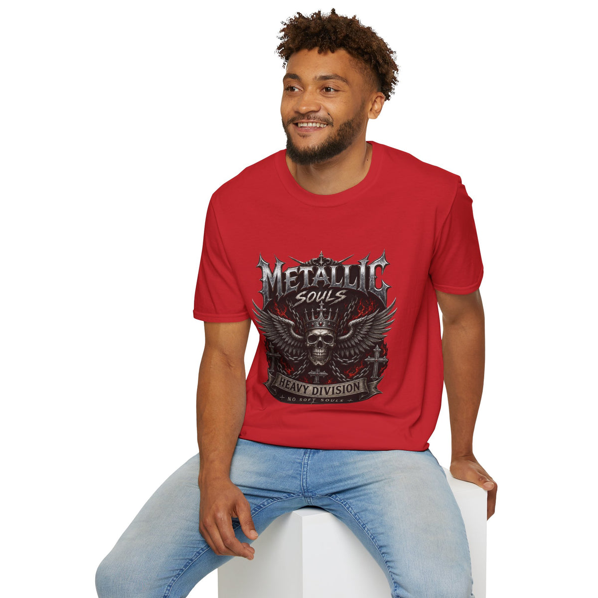 Metallic Souls Skull Tee — Heavy Metal Band Graphic T-Shirt