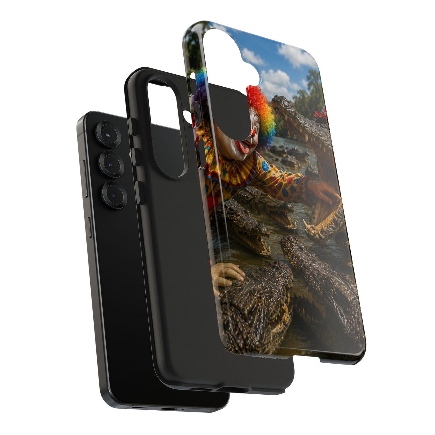 Creepy Clown Alligator Tough Phone Case — Horror Phone Cover for Scary Fans