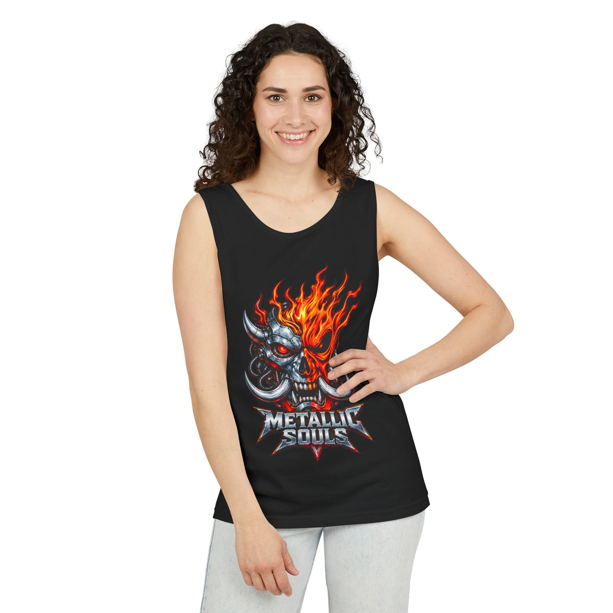Flaming Skull "Metallic Souls" Tank Top