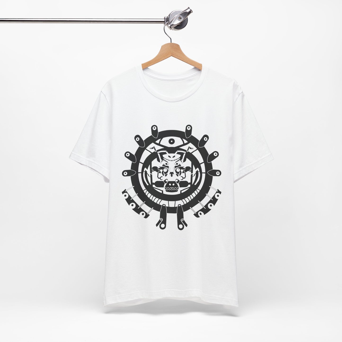 Aztec Jaguar Mandala T-Shirt — Tribal Sun Glyph Graphic Tee