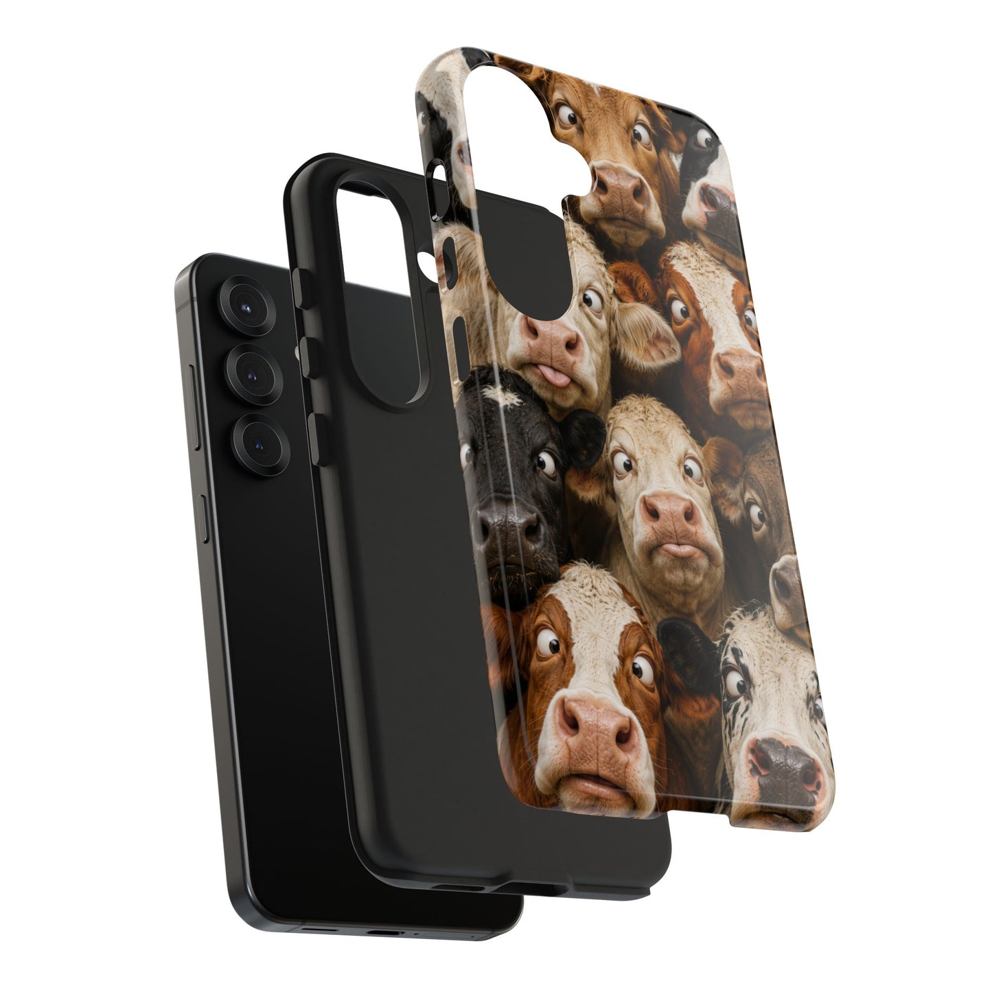 Cow Collage Tough Phone Case — Funny Farm Animal Protective Phone Cover