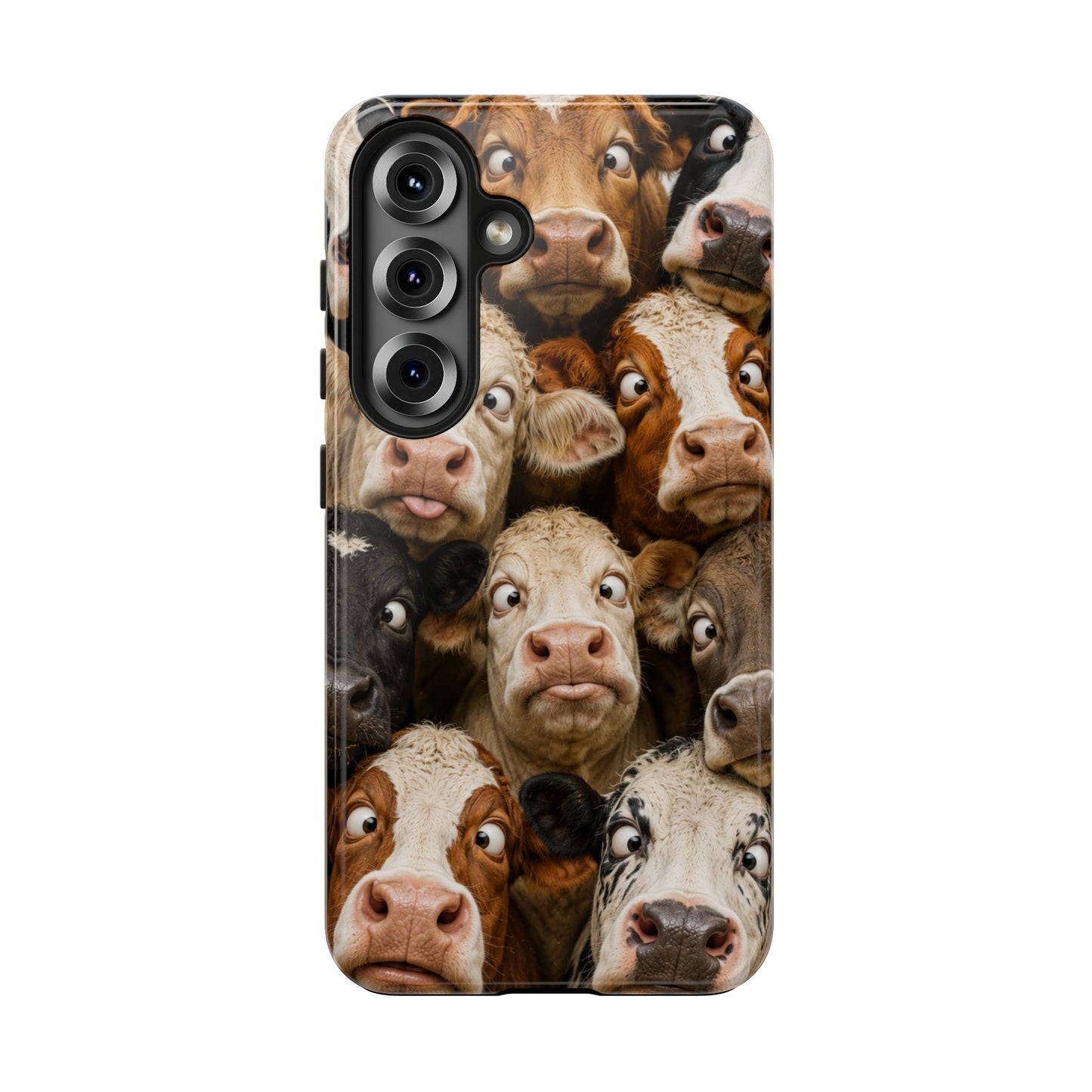Cow Collage Tough Phone Case — Funny Farm Animal Protective Phone Cover