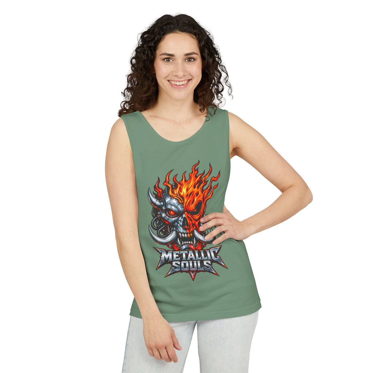 Flaming Skull "Metallic Souls" Tank Top