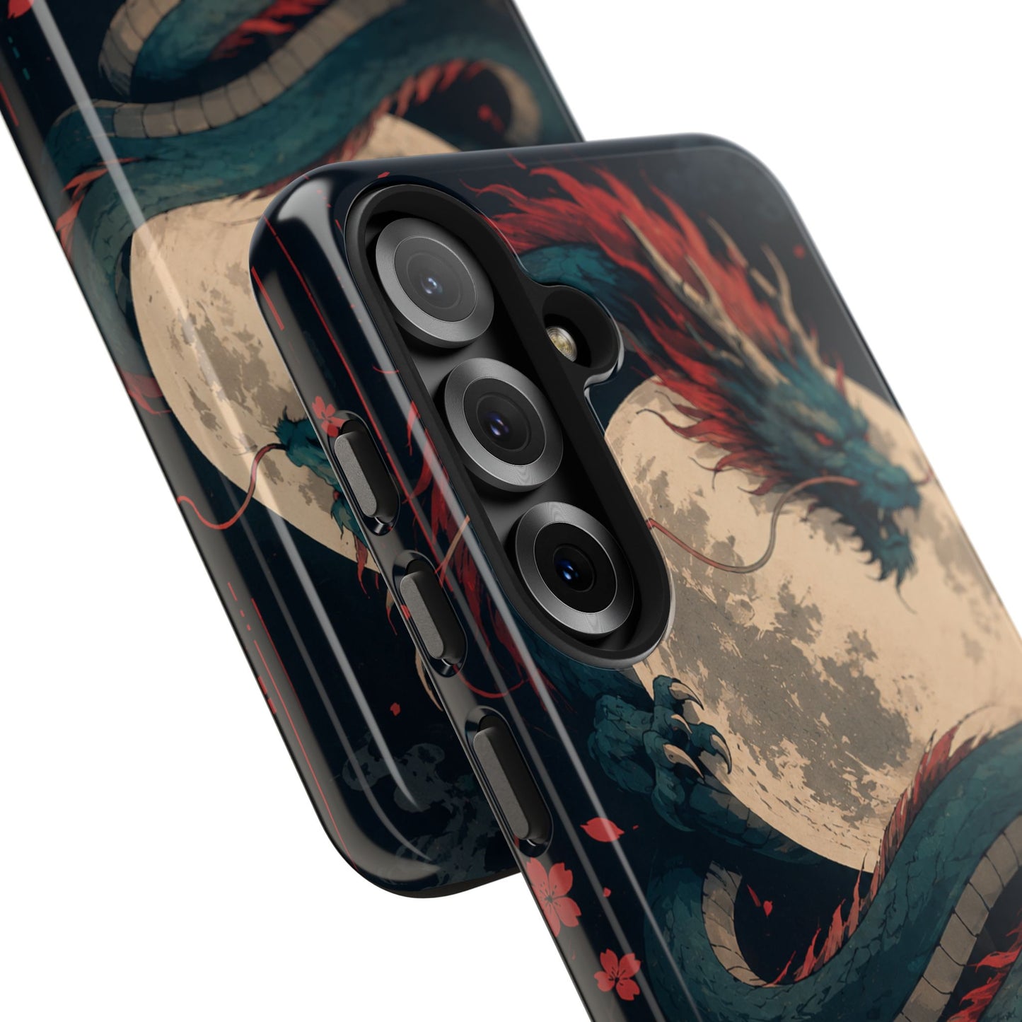 Dragon Moon Phone Case — Mythic Asian Serpent Design Tough Case