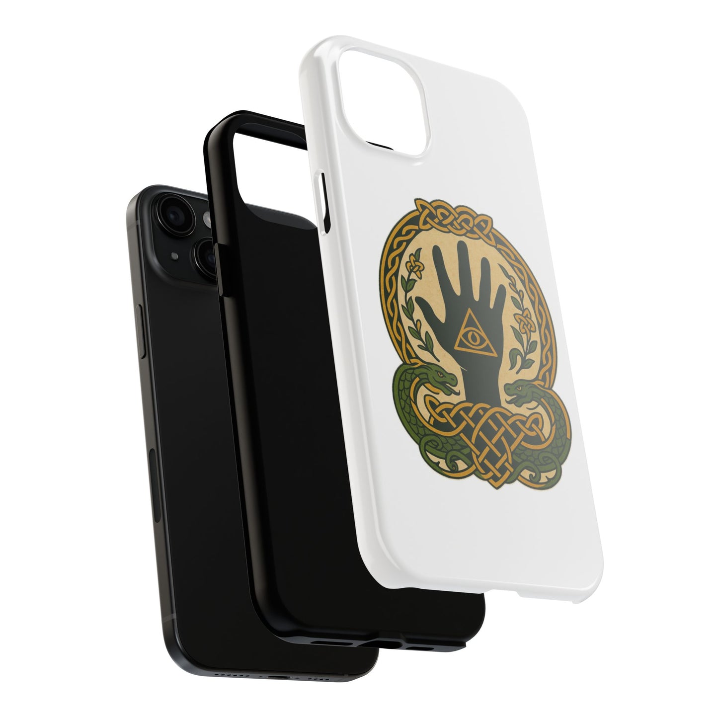 Celtic Eye of Providence Tough Phone Case — Protective Mythic Hand Design