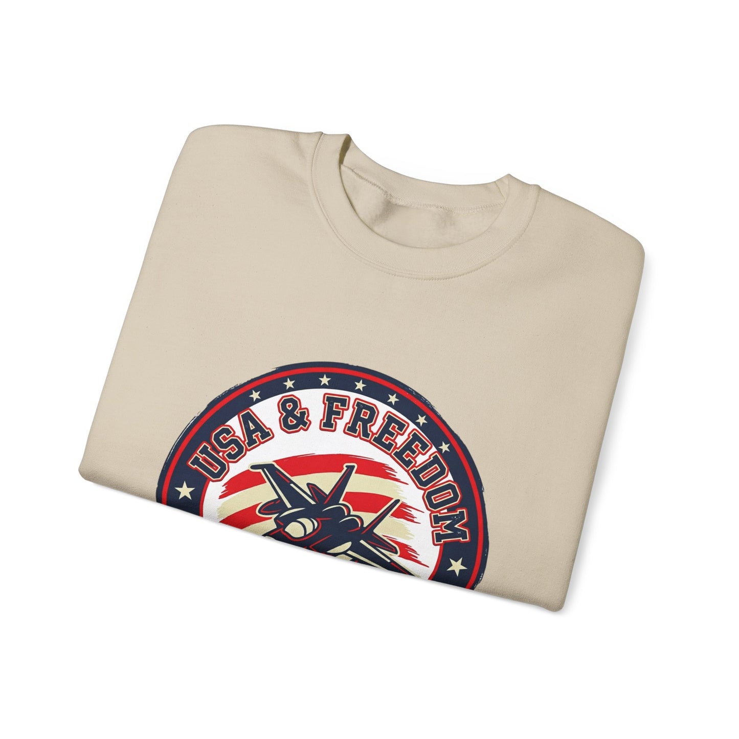 USA & Freedom Crewneck Sweatshirt | patriotic, faith-based vintage Americana