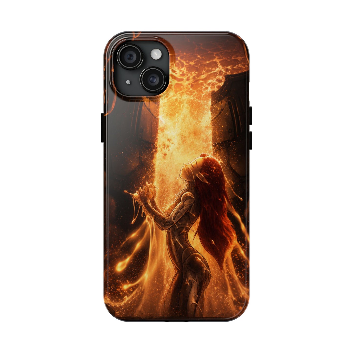Fiery Phoenix Phone Case — Tough Protective iPhone Cover with Flame Warrior Art