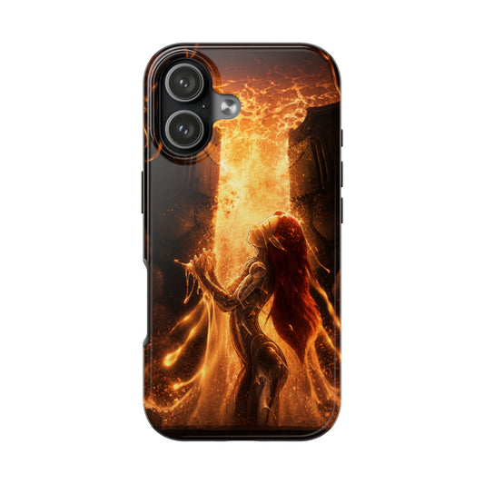 Fiery Phoenix Phone Case — Tough Protective iPhone Cover with Flame Warrior Art