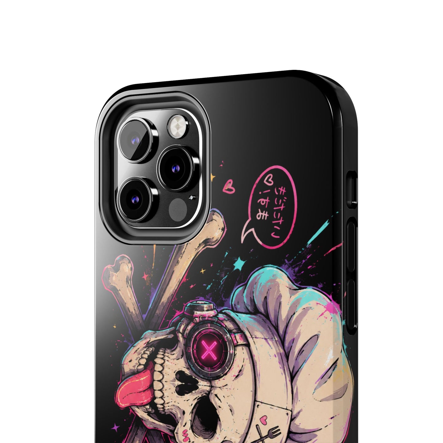 Skull & Crossbones Tough Phone Case — Neon Kawaii Punk Protection