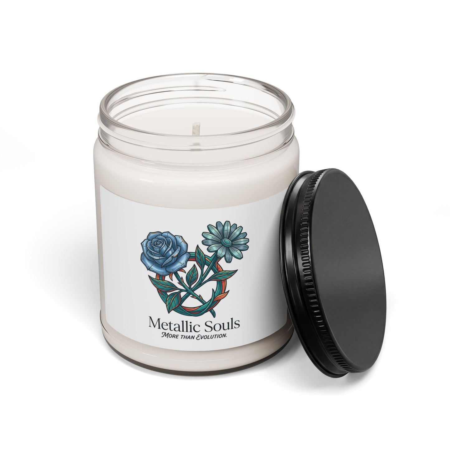 Birth Month Flower Candle, Personalized Botanical Line Art Soy Candle