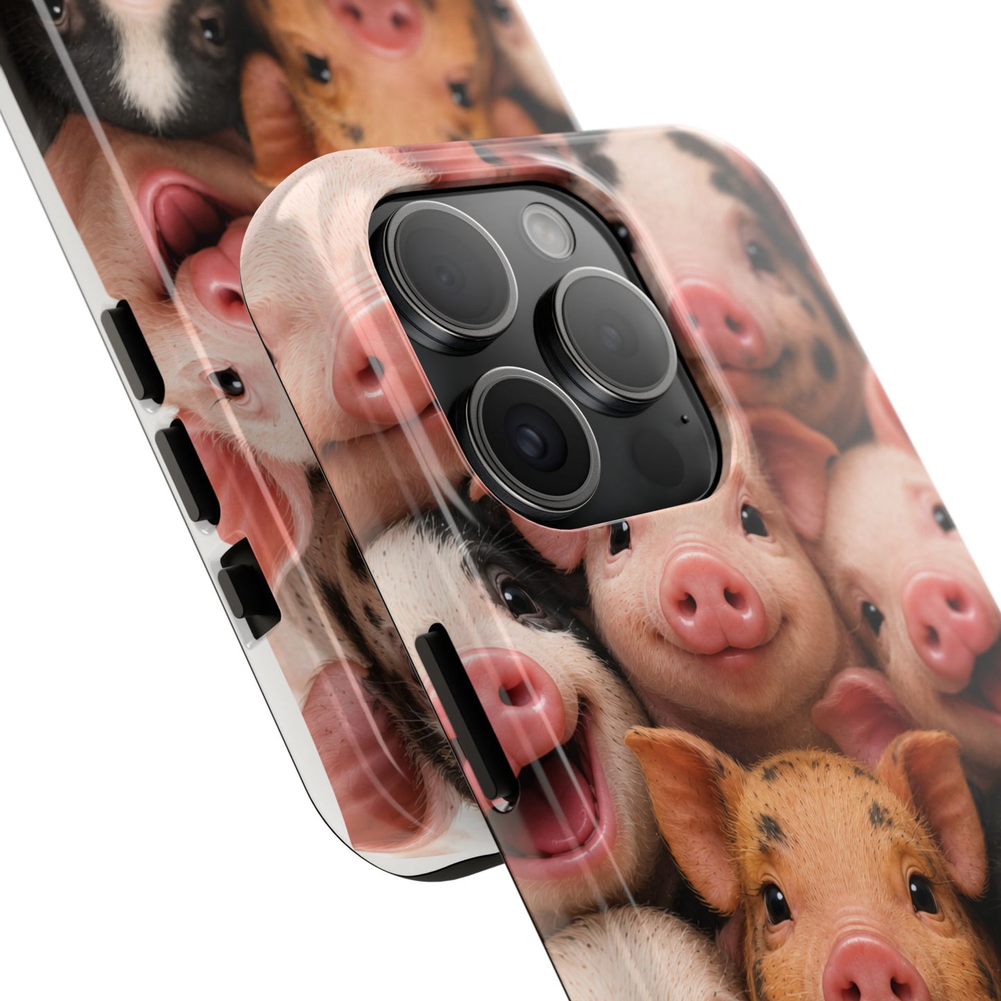 Pig Faces Tough Phone Case — Cute Farm Animal iPhone Protective Cover