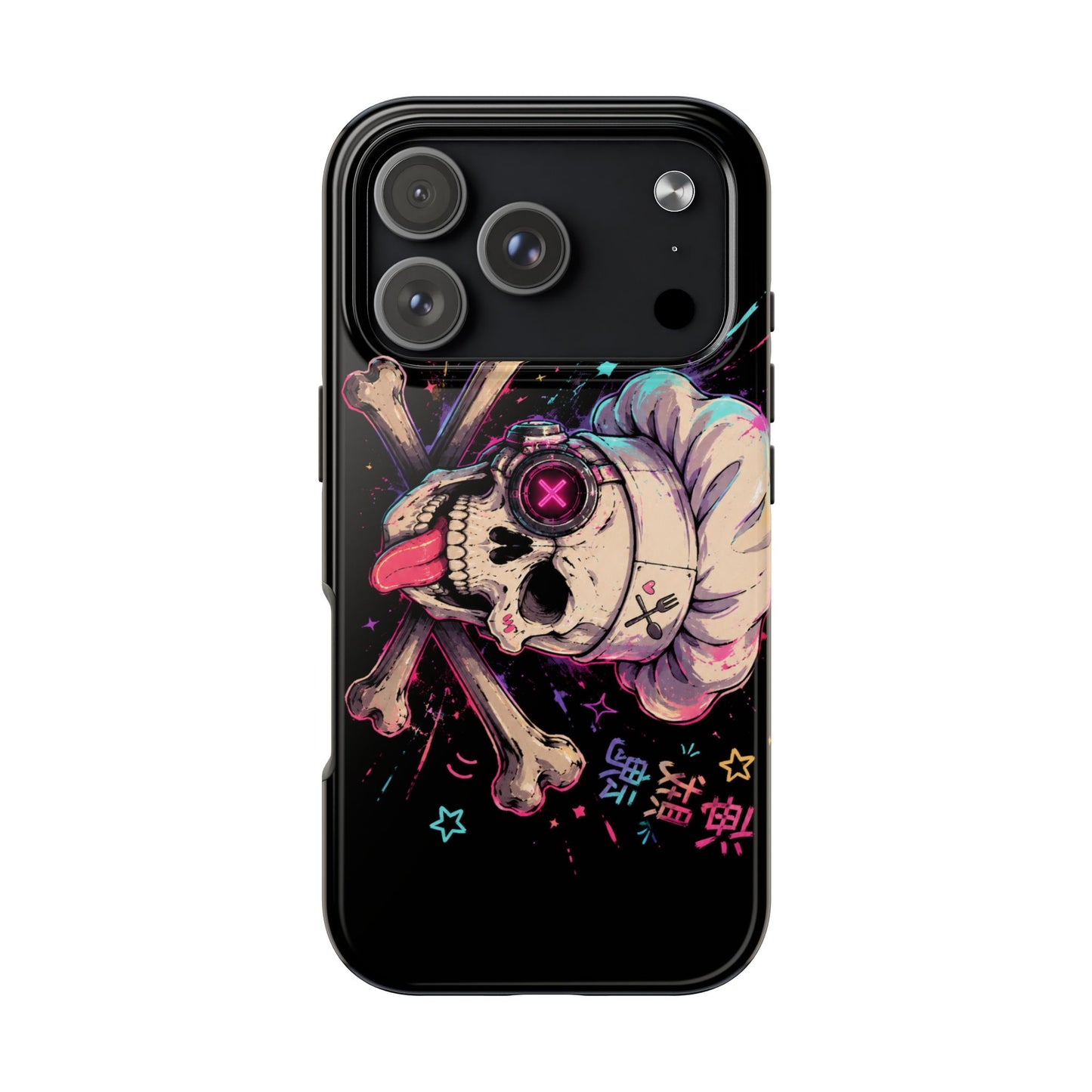 Skull & Crossbones Tough Phone Case — Neon Kawaii Punk Protection