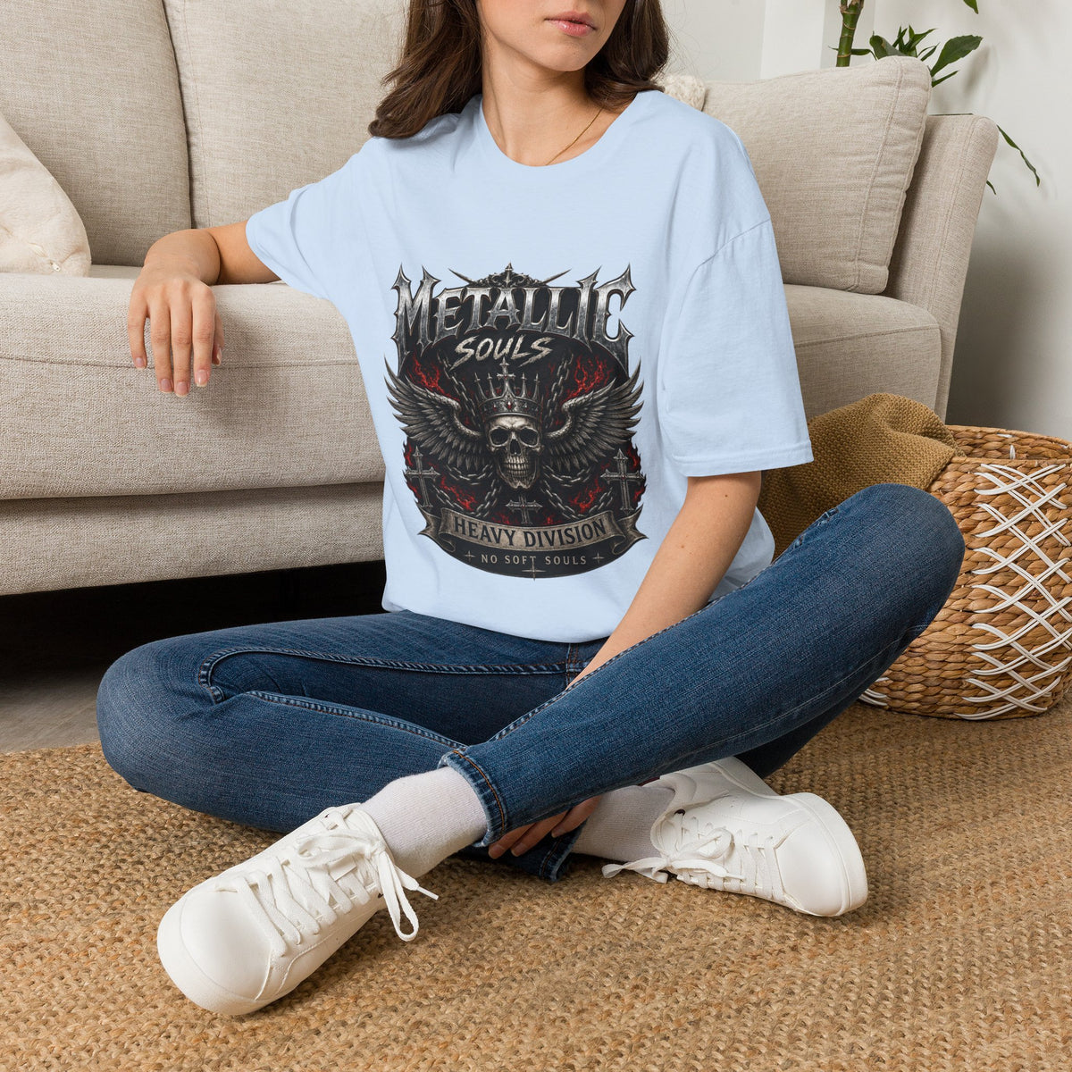 Metallic Souls Skull Tee — Heavy Metal Band Graphic T-Shirt