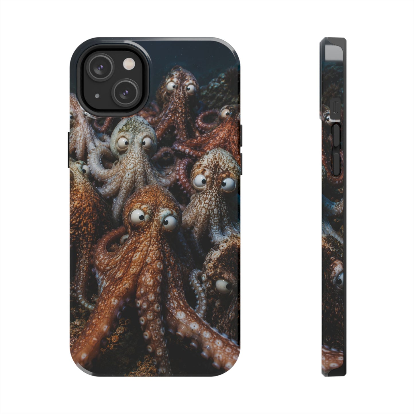 Octopus Cluster Tough Phone Case — Cute Underwater Sea Creature Protection