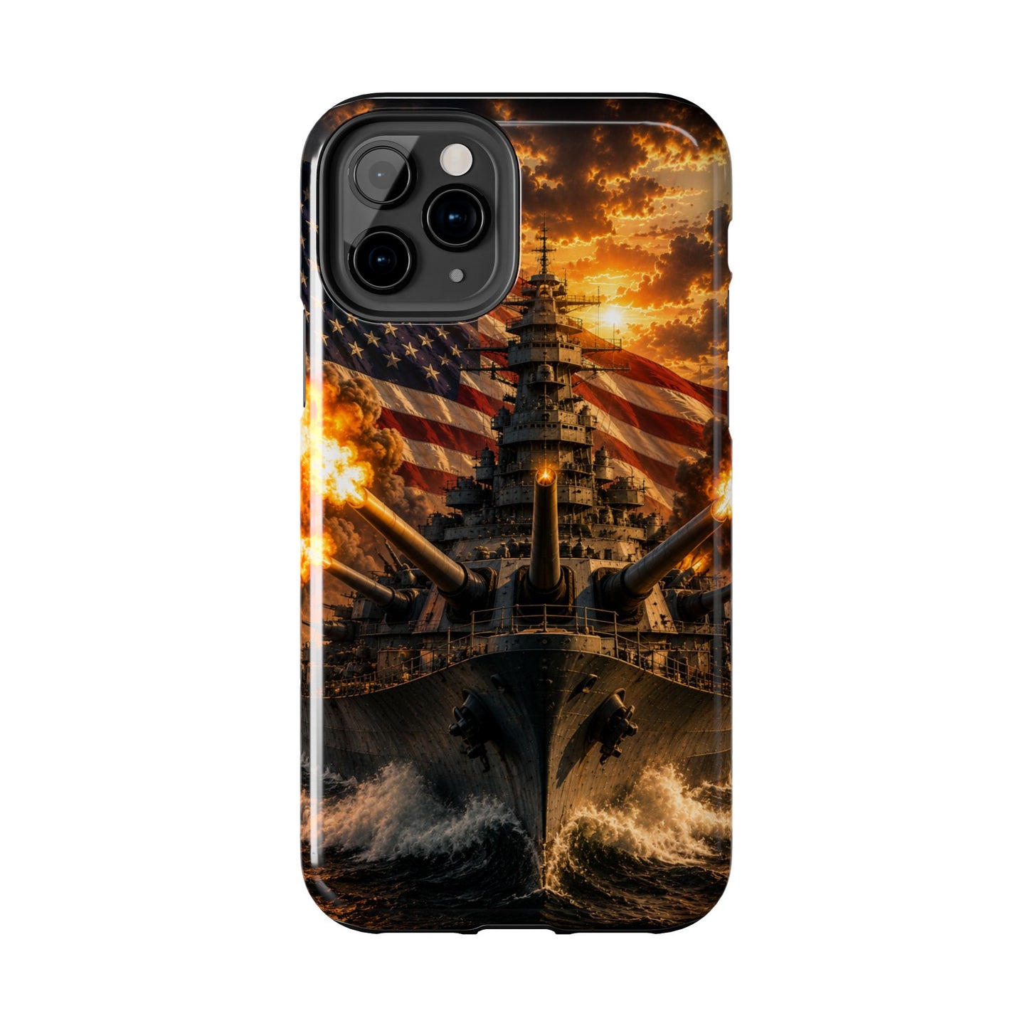 Battleship Flag Phone Case – Tough Patriotic Military iPhone Cover