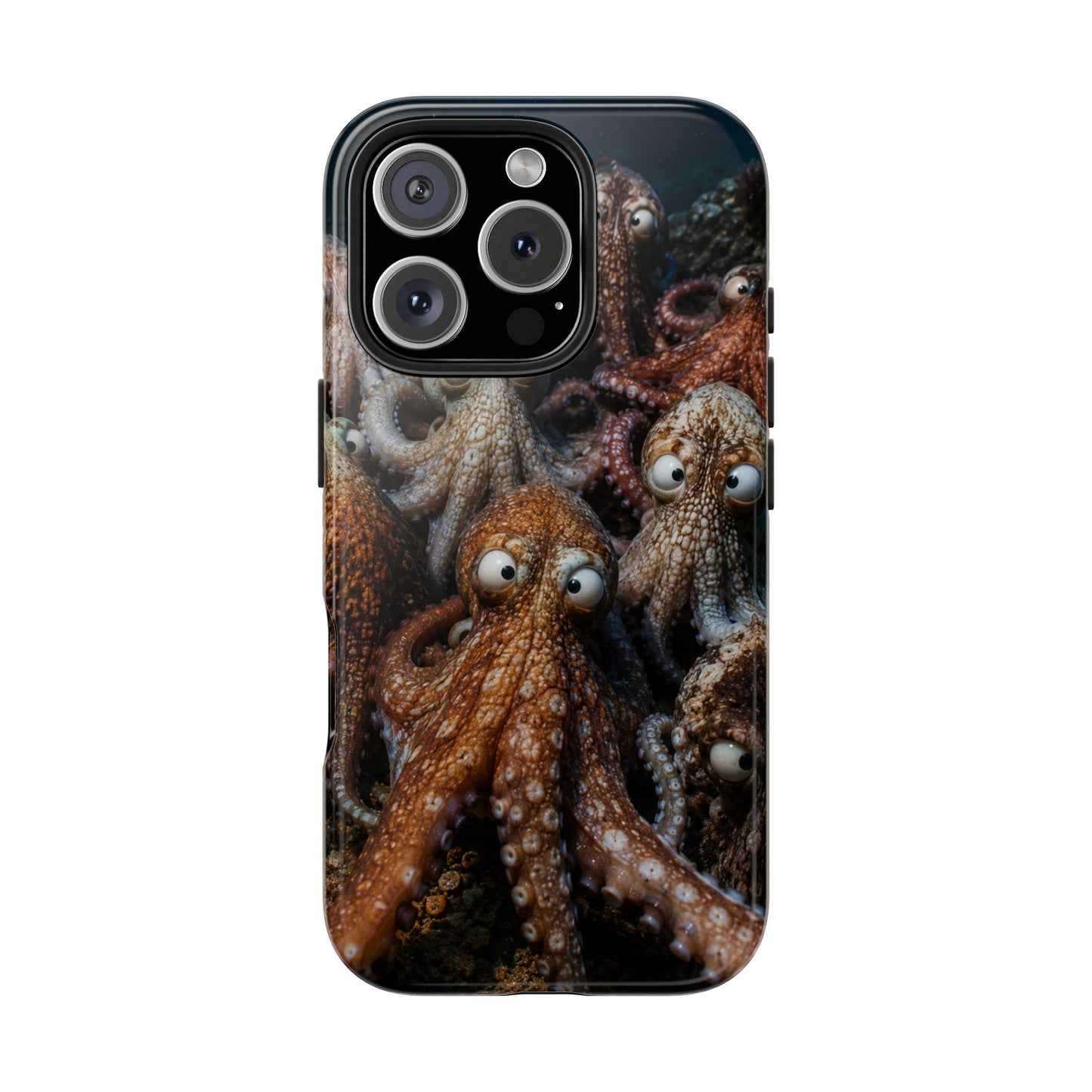 Octopus Cluster Tough Phone Case — Cute Underwater Sea Creature Protection