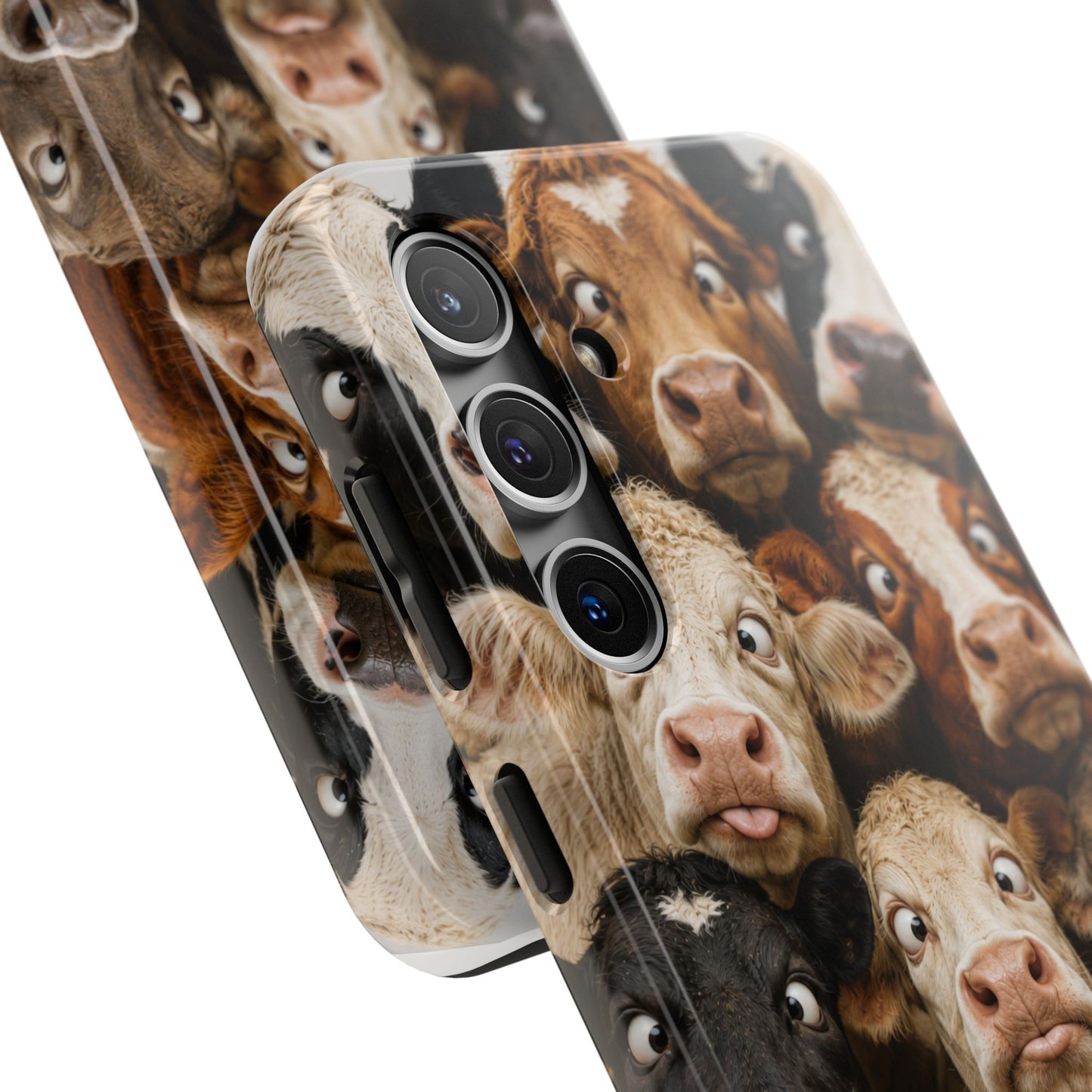 Cow Collage Tough Phone Case — Funny Farm Animal Protective Phone Cover