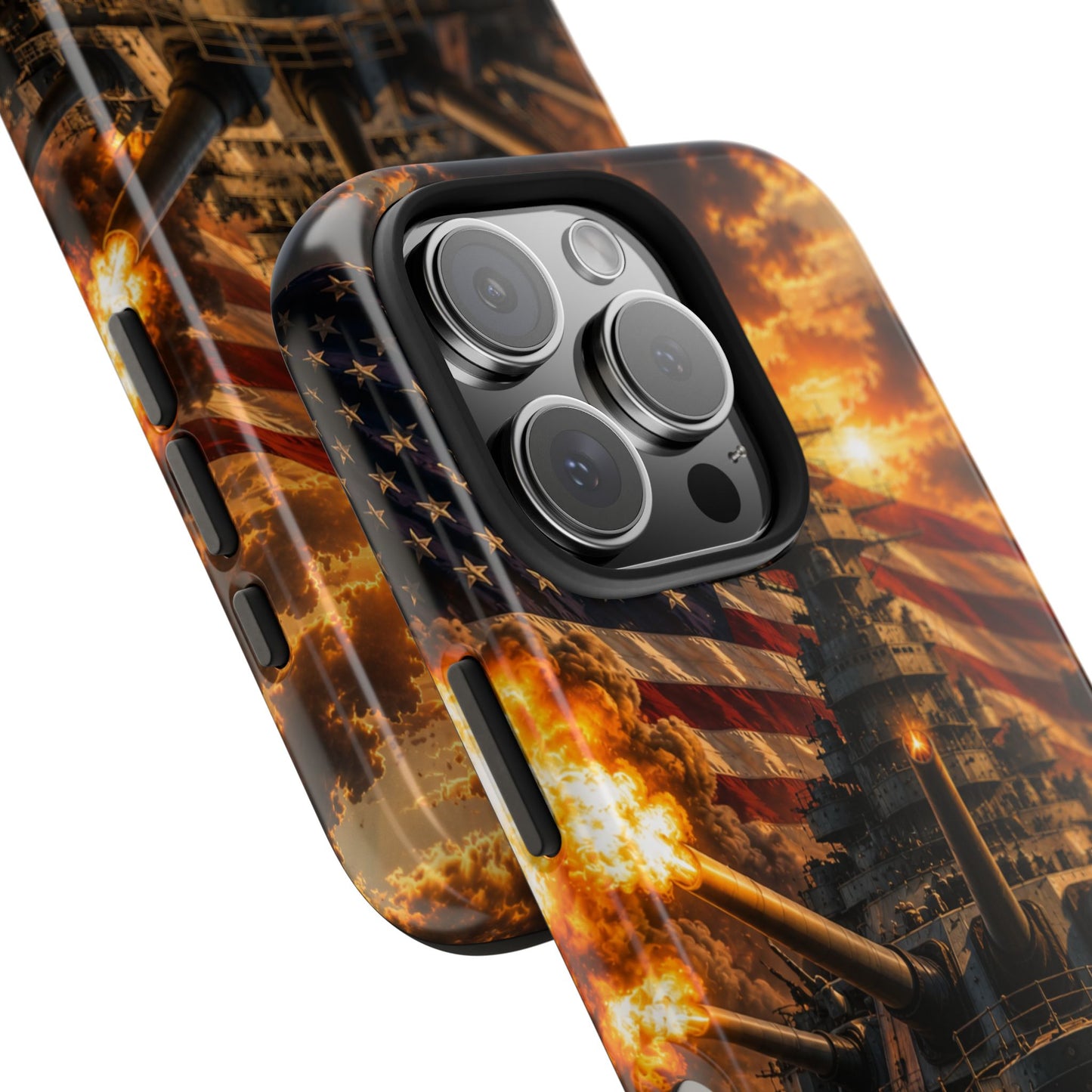 Battleship Flag Phone Case – Tough Patriotic Military iPhone Cover