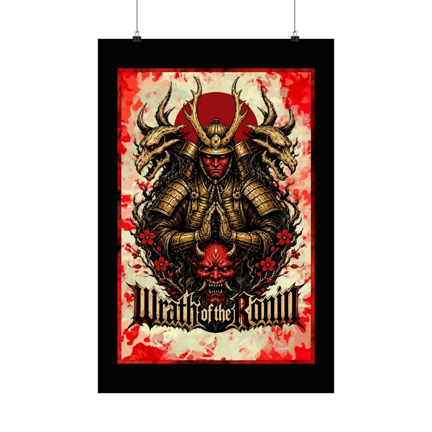 Samurai Wrath Poster — 'Wrath of the Ronin' Matte Vertical Art Print