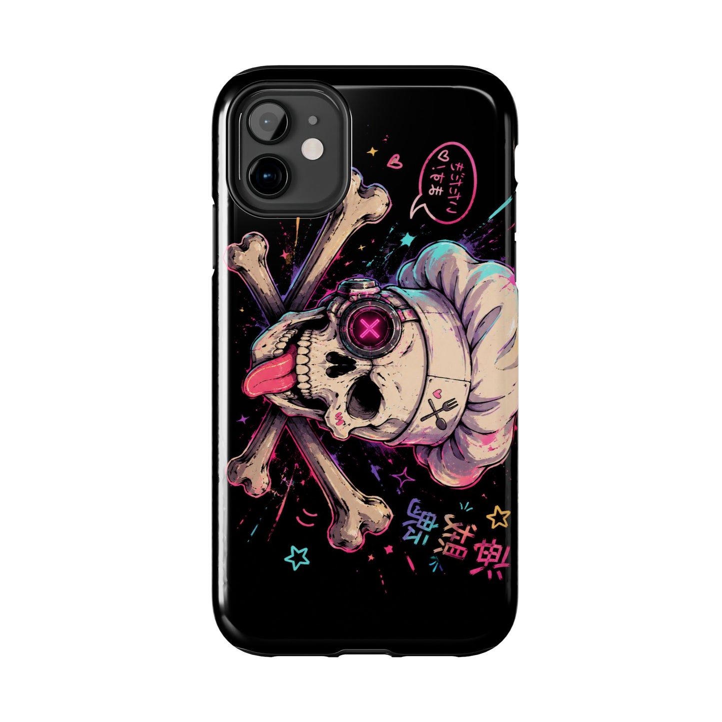 Skull & Crossbones Tough Phone Case — Neon Kawaii Punk Protection