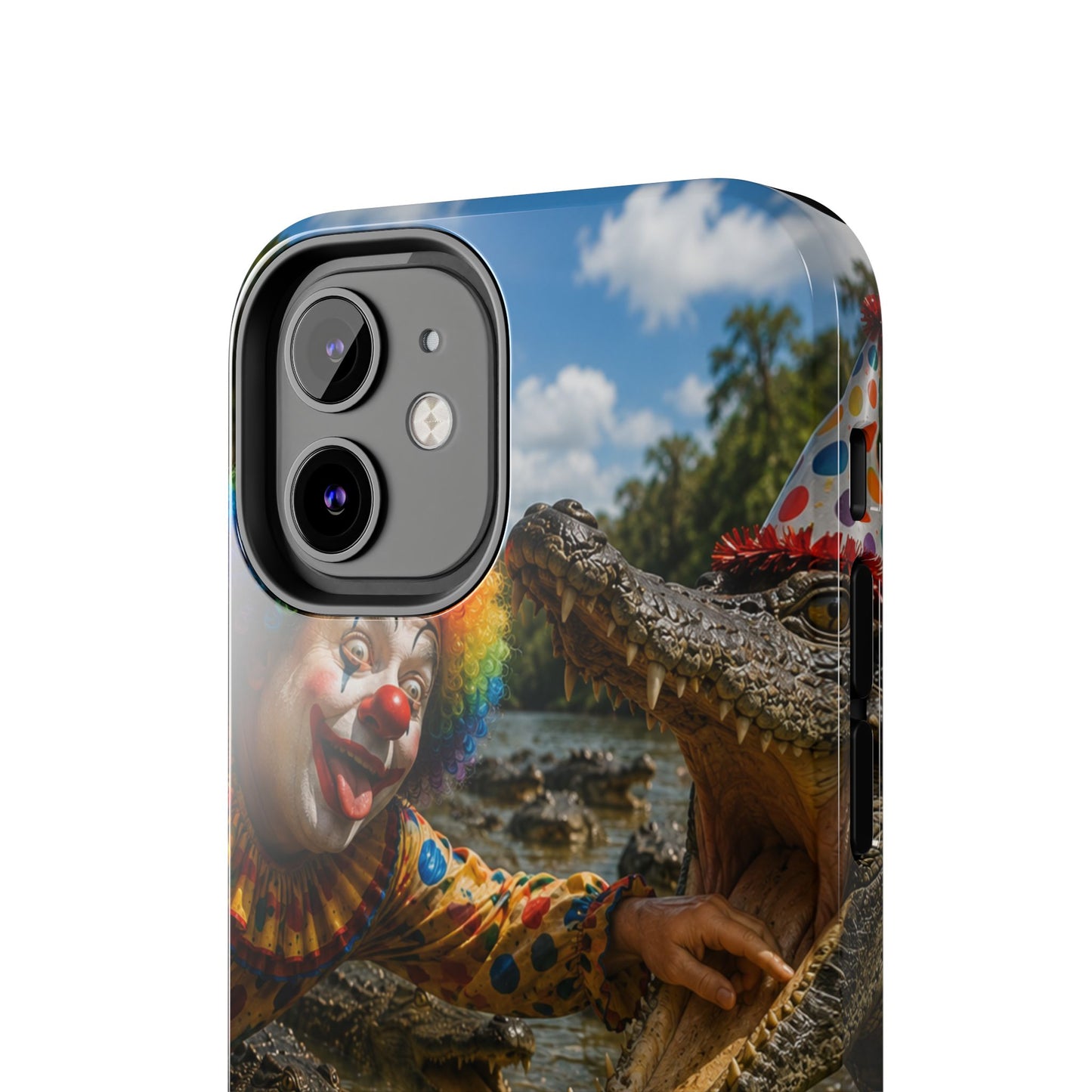 Creepy Clown Alligator Tough Phone Case — Horror Phone Cover for Scary Fans