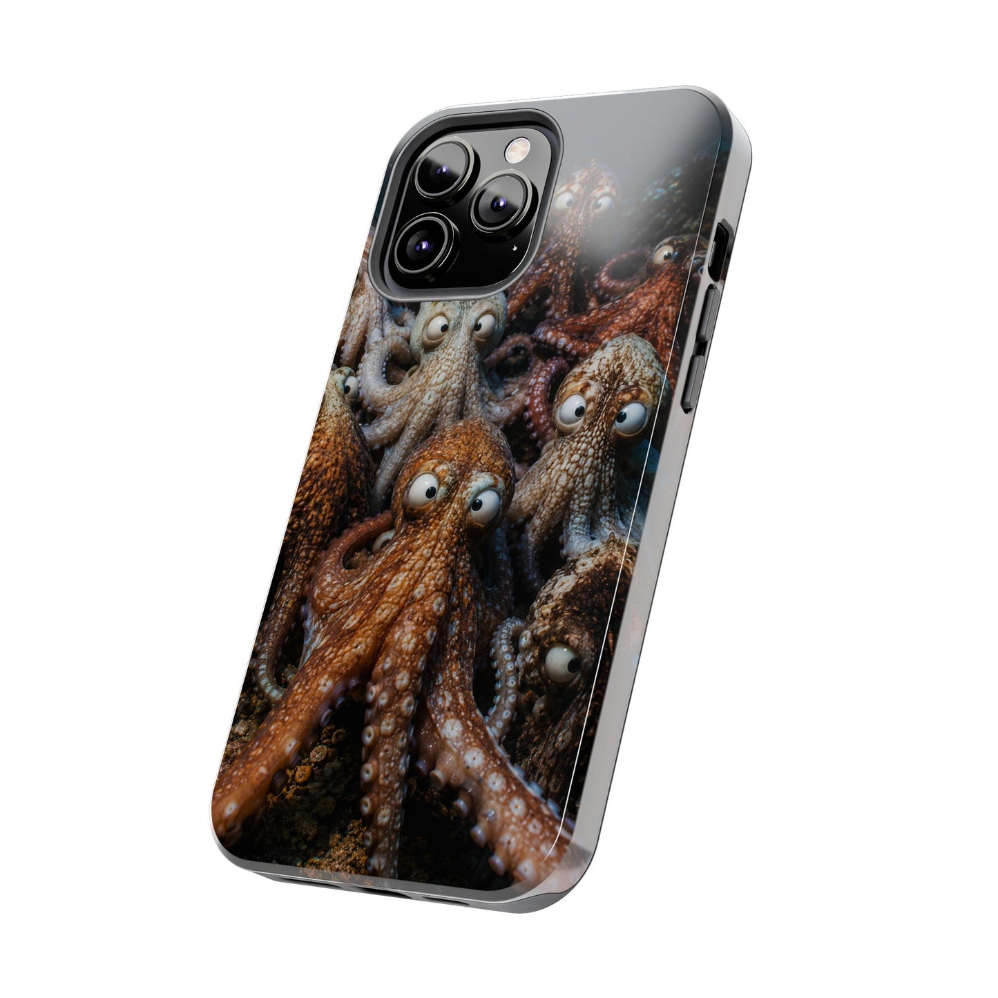 Octopus Cluster Tough Phone Case — Cute Underwater Sea Creature Protection