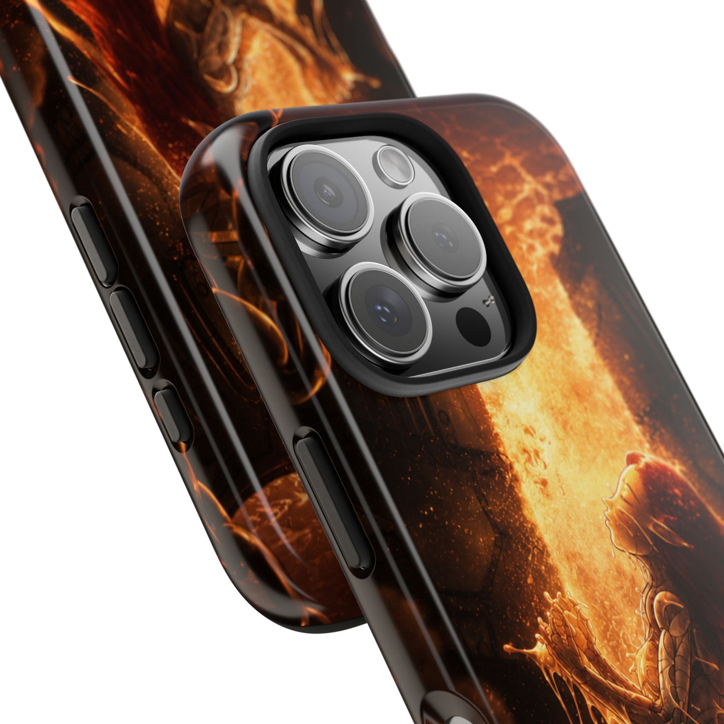Fiery Phoenix Phone Case — Tough Protective iPhone Cover with Flame Warrior Art