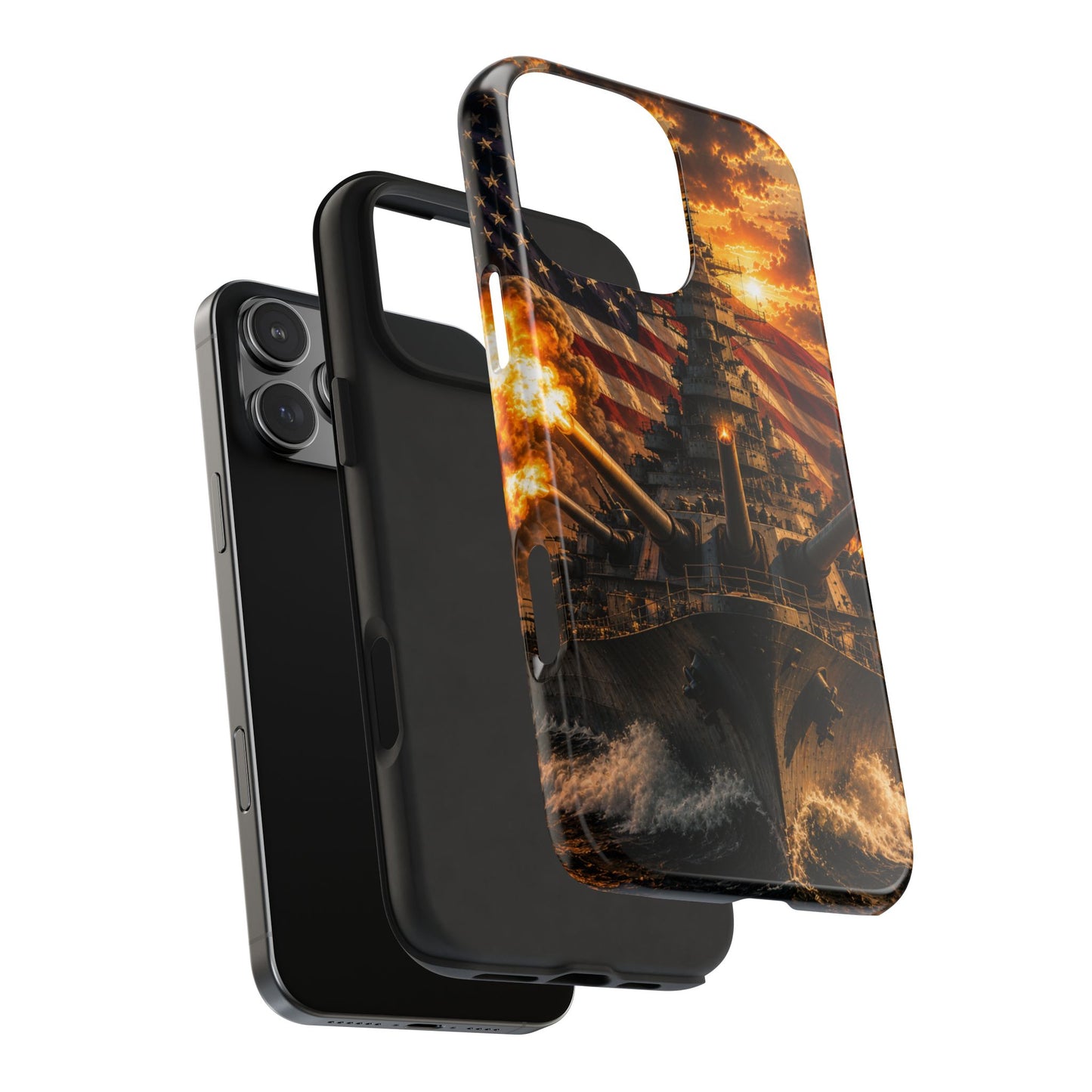 Battleship Flag Phone Case – Tough Patriotic Military iPhone Cover
