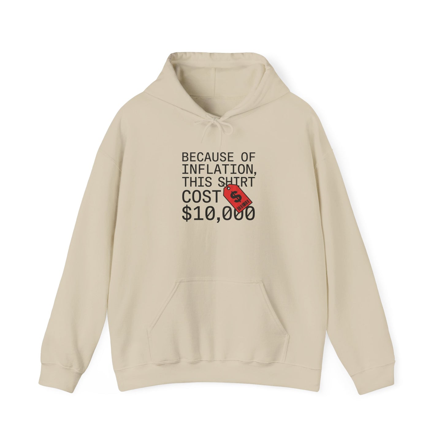 Ironic Money Flex Hoodie | sarcastic text, streetwear satire