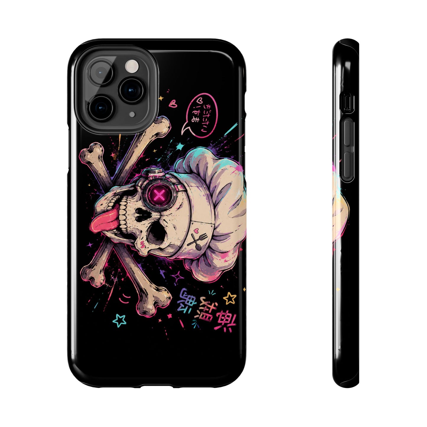 Skull & Crossbones Tough Phone Case — Neon Kawaii Punk Protection