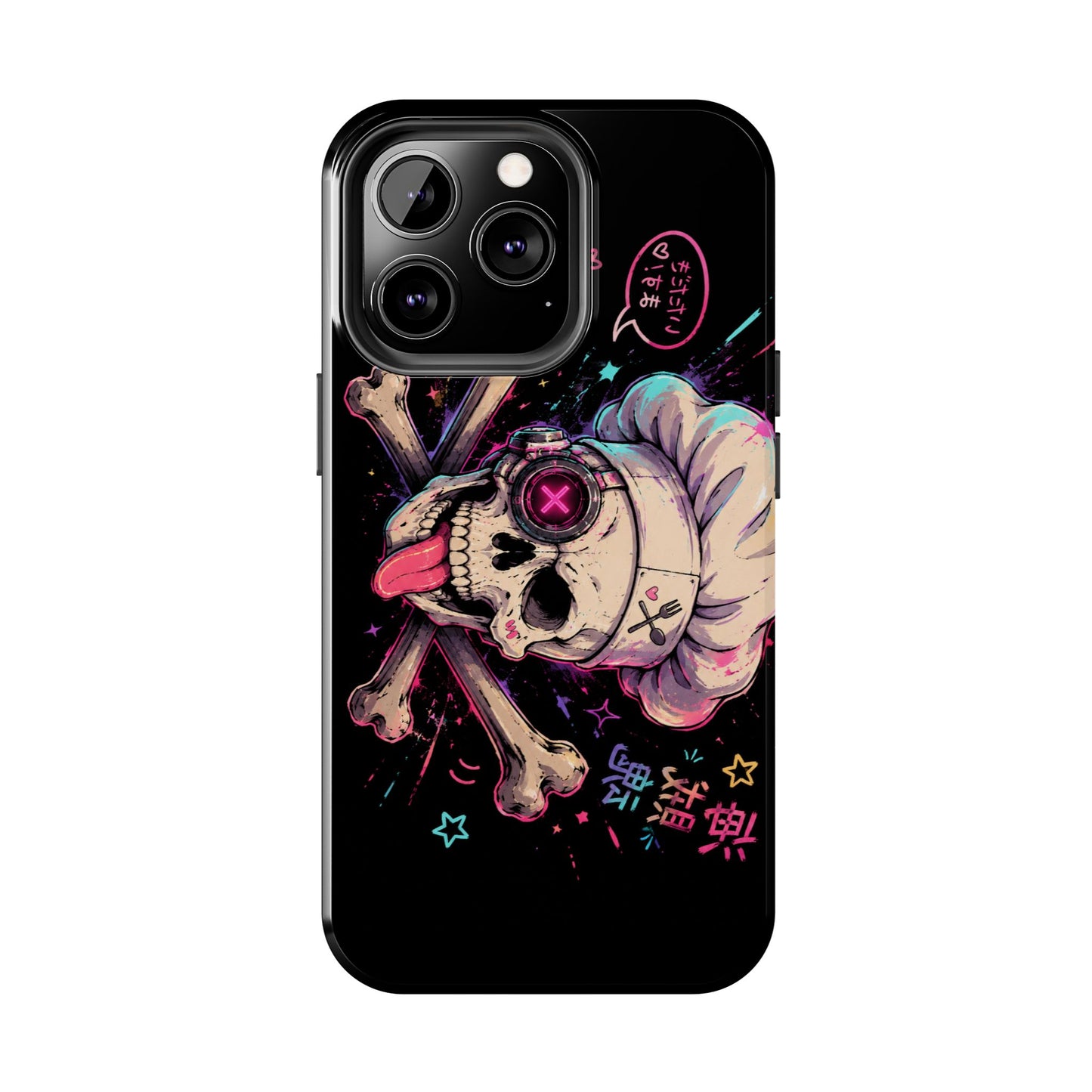 Skull & Crossbones Tough Phone Case — Neon Kawaii Punk Protection