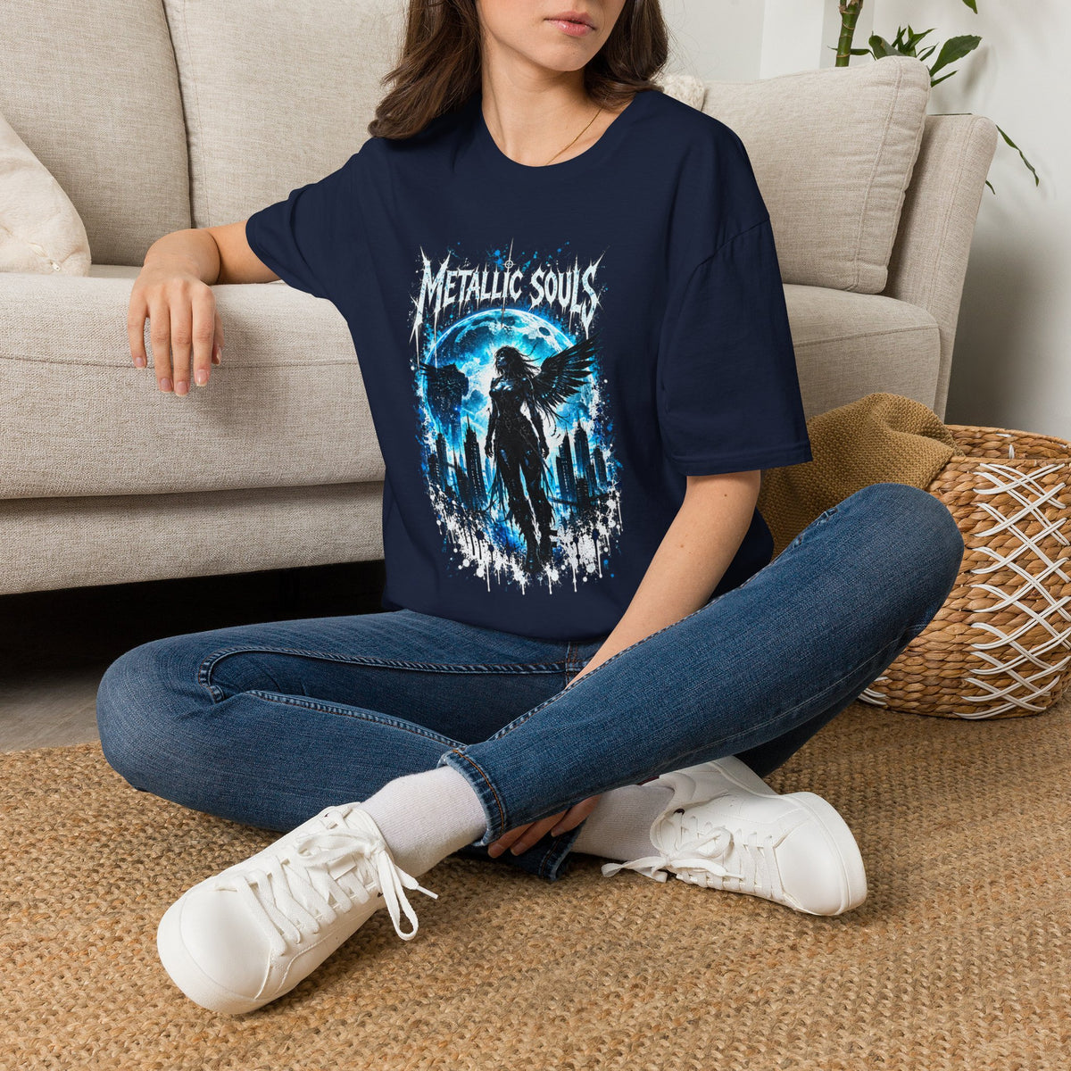 Mystical Blue Raven Forest T-Shirt