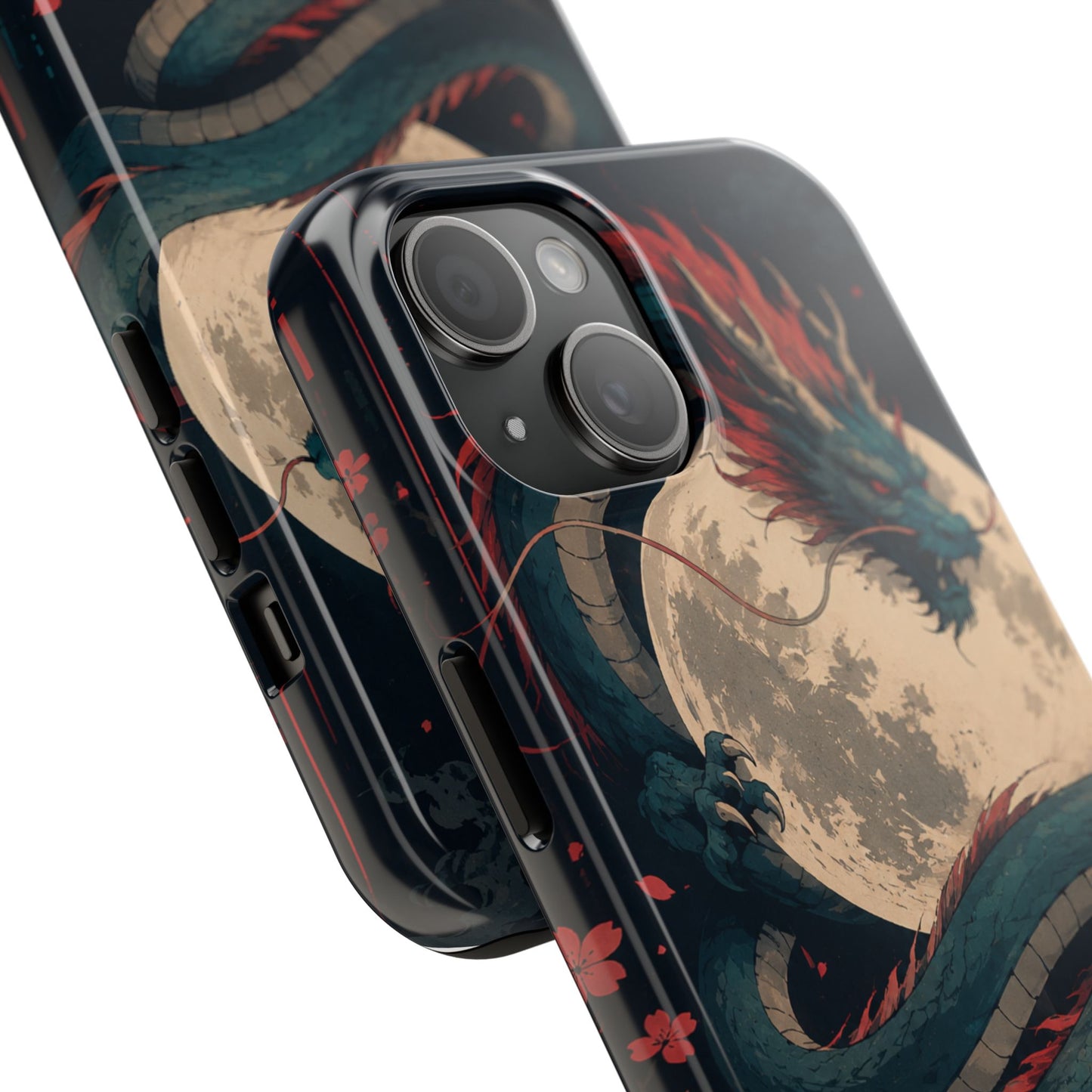 Dragon Moon Phone Case — Mythic Asian Serpent Design Tough Case