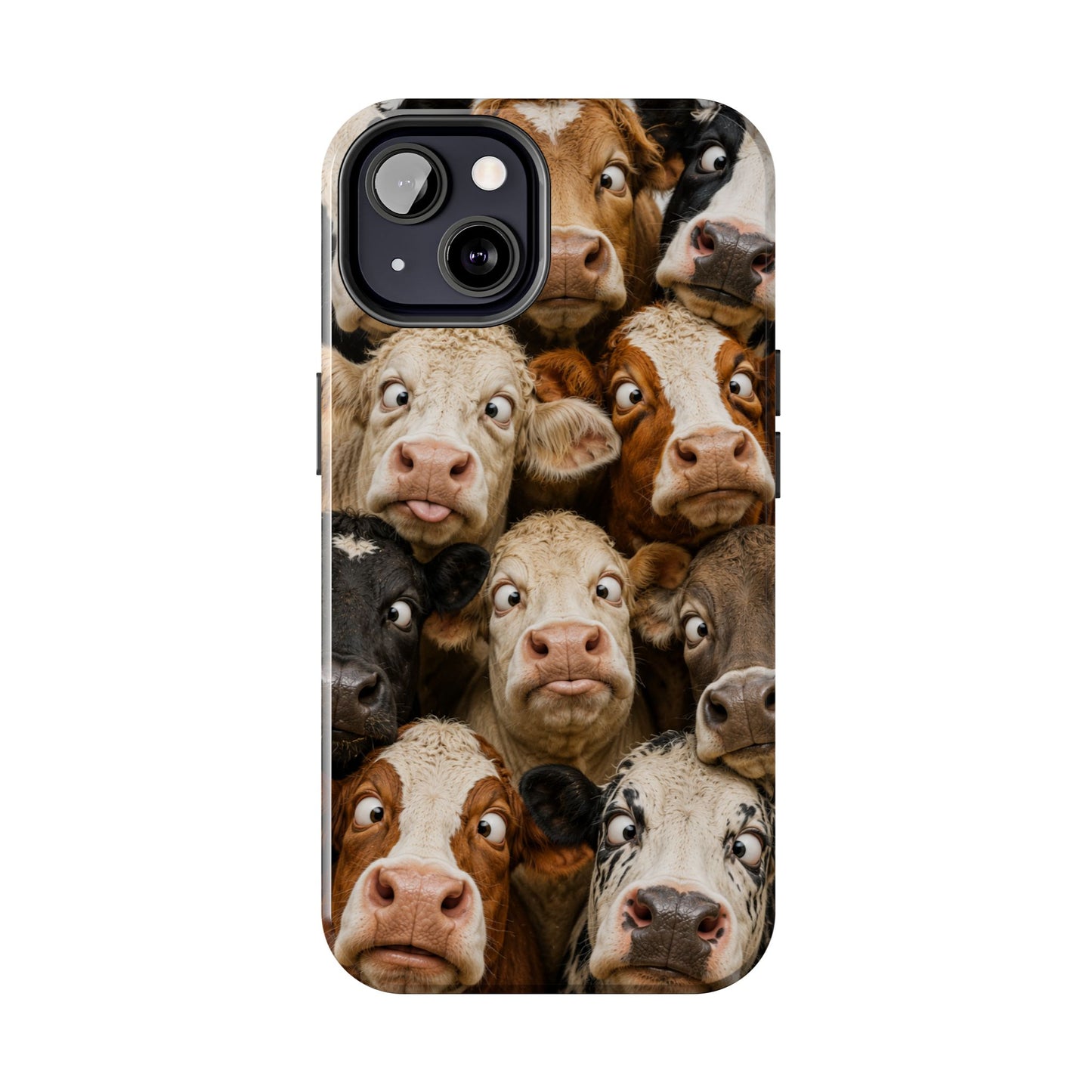Cow Collage Tough Phone Case — Funny Farm Animal Protective Phone Cover