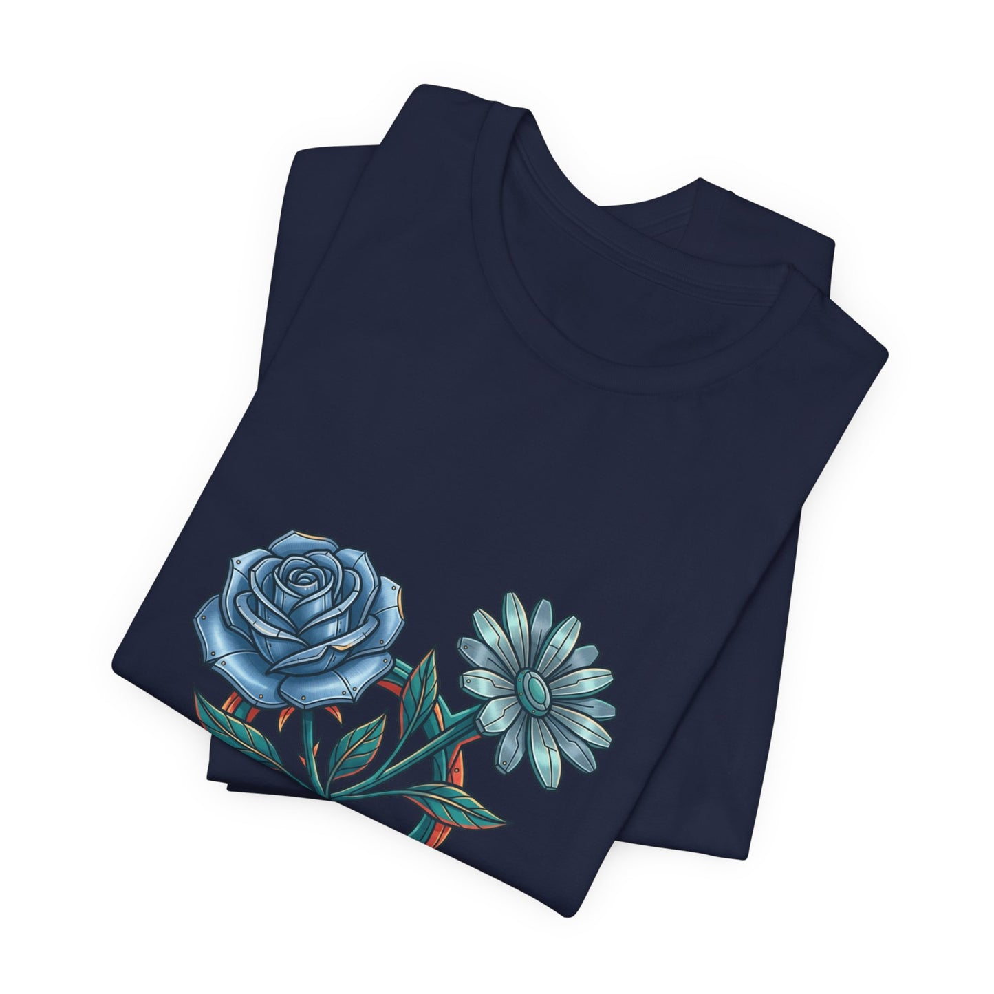 Birth Month Flower Tee | Botanical Watercolor Line Art, Personalized Name