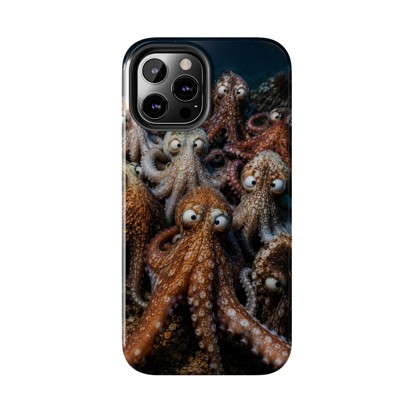 Octopus Cluster Tough Phone Case — Cute Underwater Sea Creature Protection