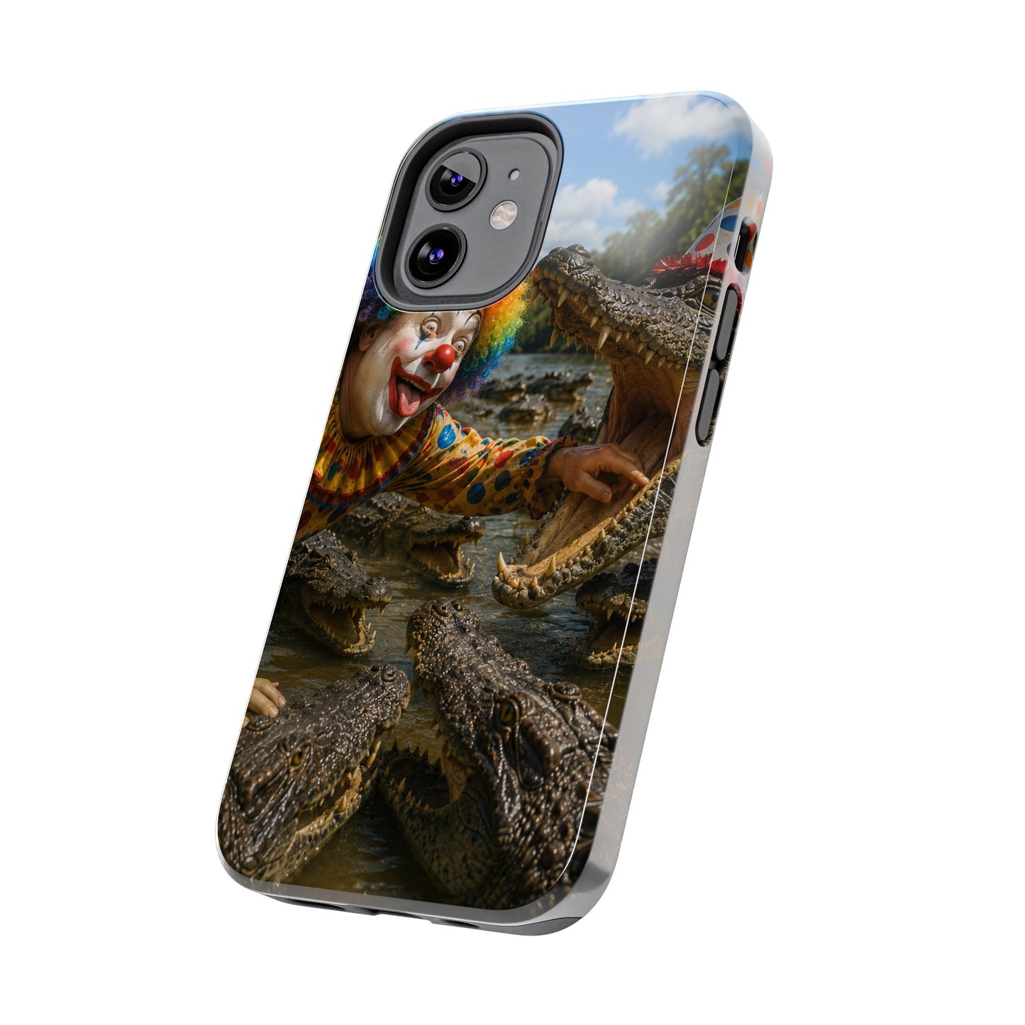 Creepy Clown Alligator Tough Phone Case — Horror Phone Cover for Scary Fans