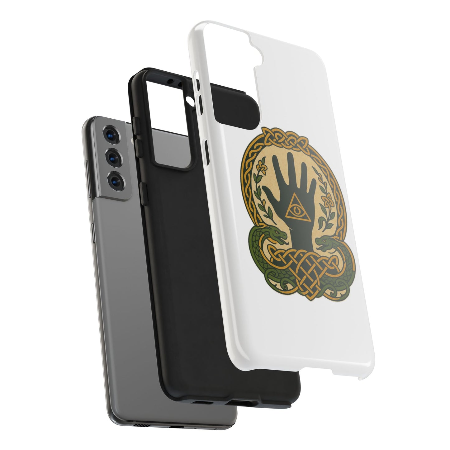 Celtic Eye of Providence Tough Phone Case — Protective Mythic Hand Design
