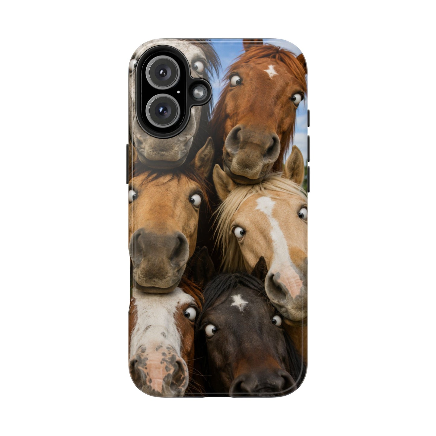 Horse Herd Phone Case — Funny Goofy Horses Tough Protective Cover