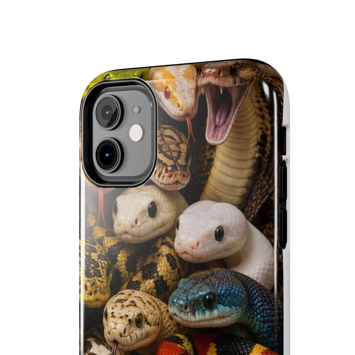 Snake Pattern Tough Phone Case — Colorful Snakes Protective Phone Cover