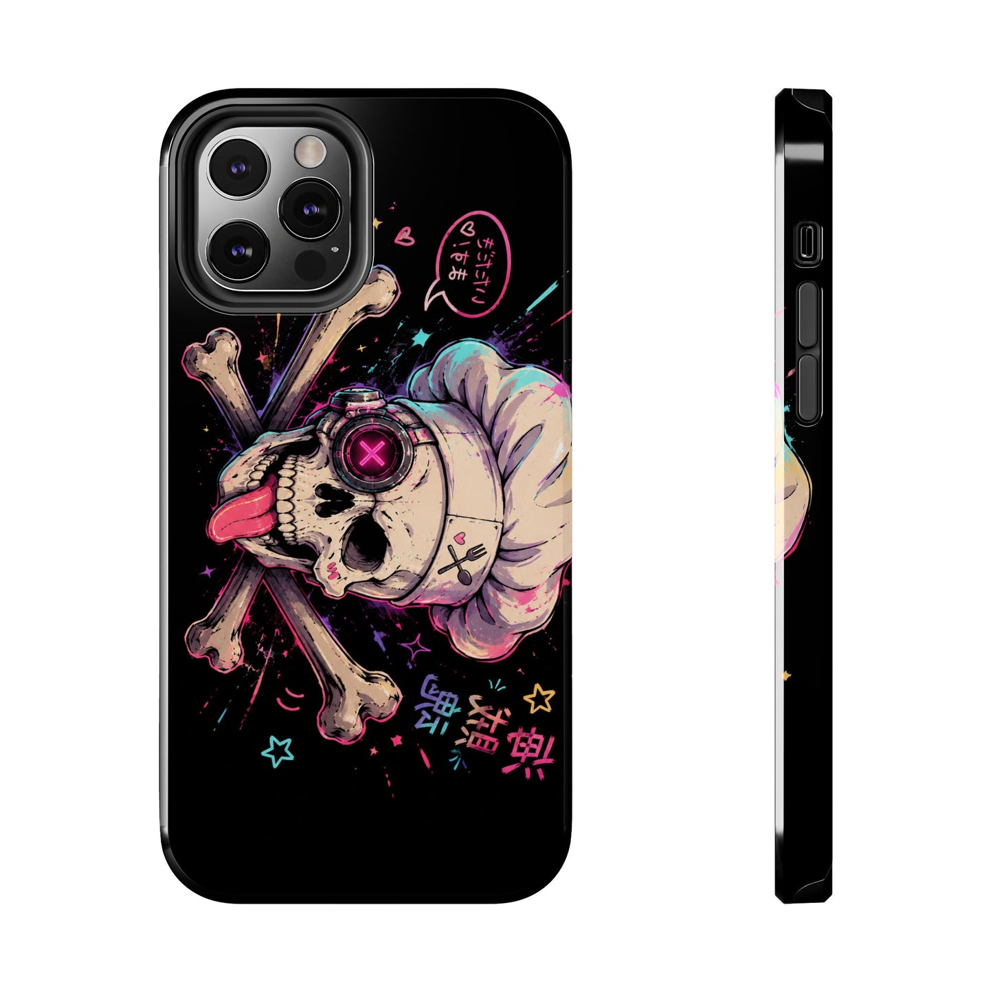 Skull & Crossbones Tough Phone Case — Neon Kawaii Punk Protection