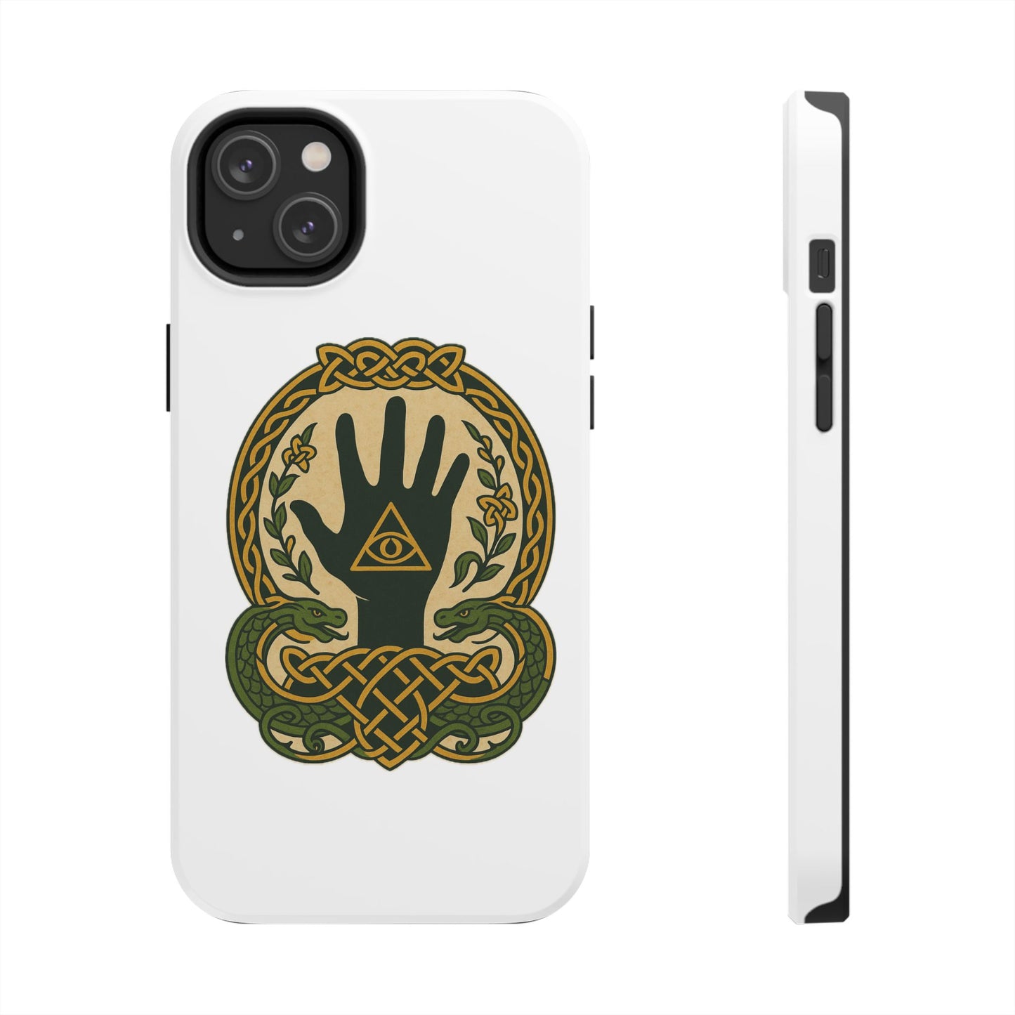 Celtic Eye of Providence Tough Phone Case — Protective Mythic Hand Design