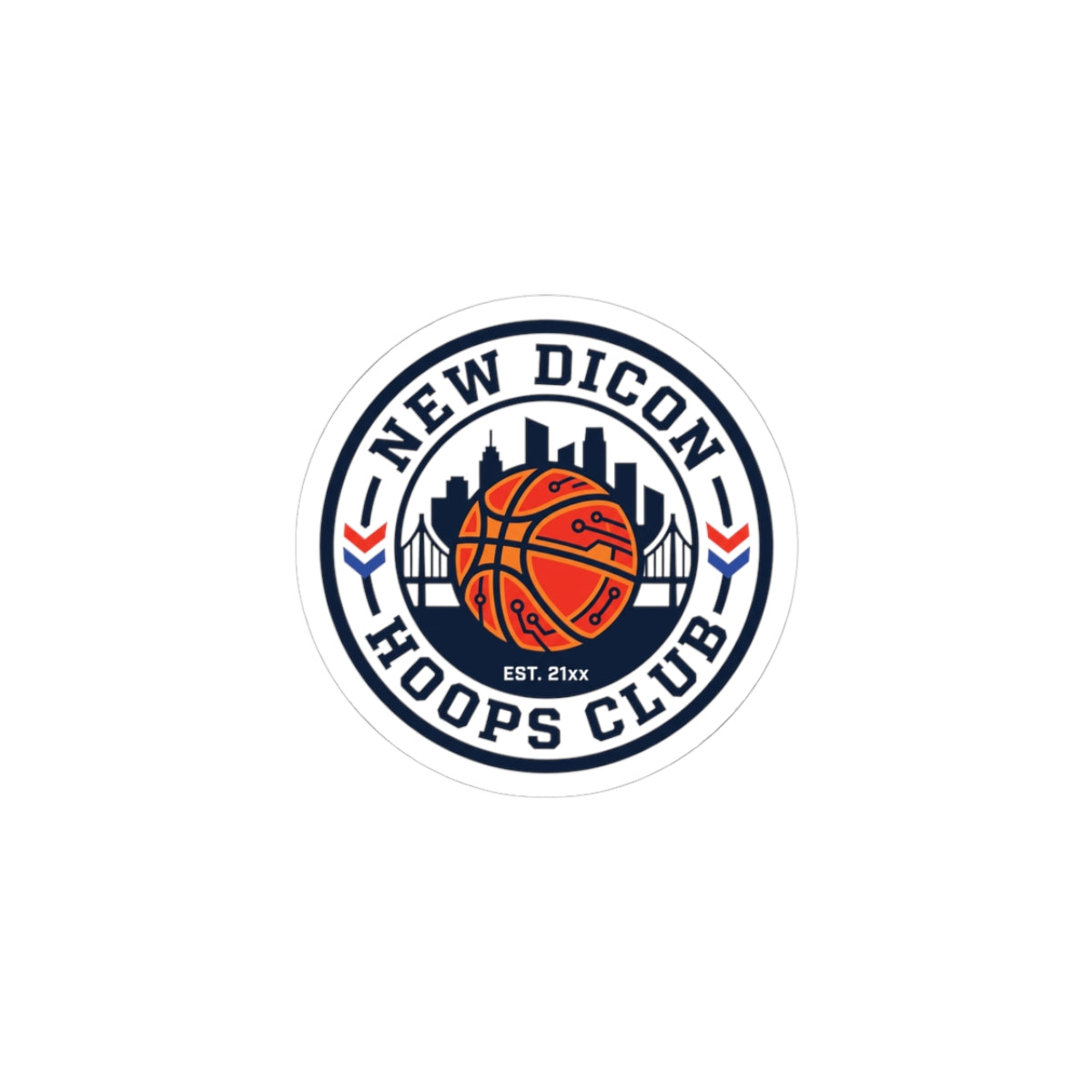 City Hoops Club Kiss-Cut Stickers | varsity basketball, streetwear