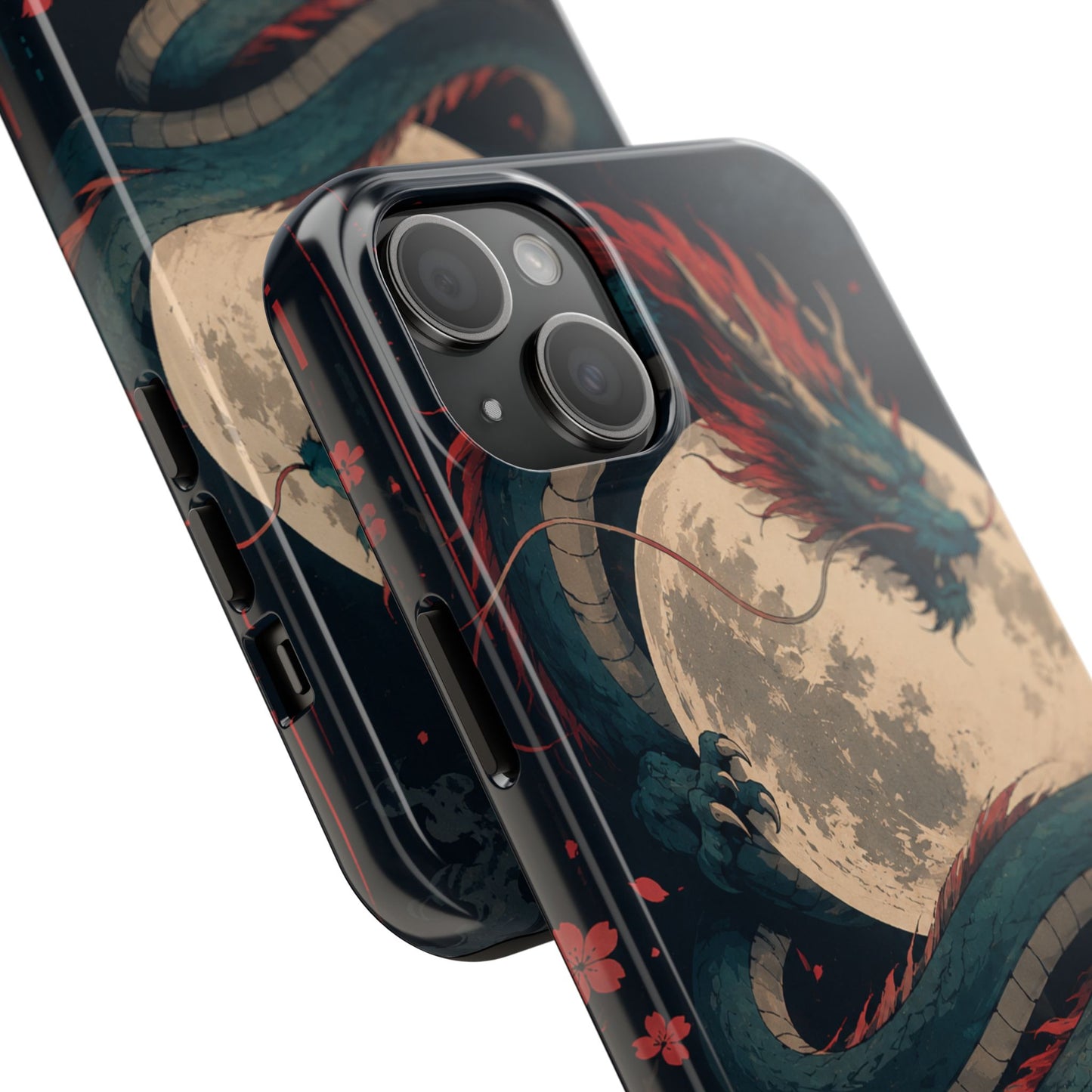 Dragon Moon Phone Case — Mythic Asian Serpent Design Tough Case