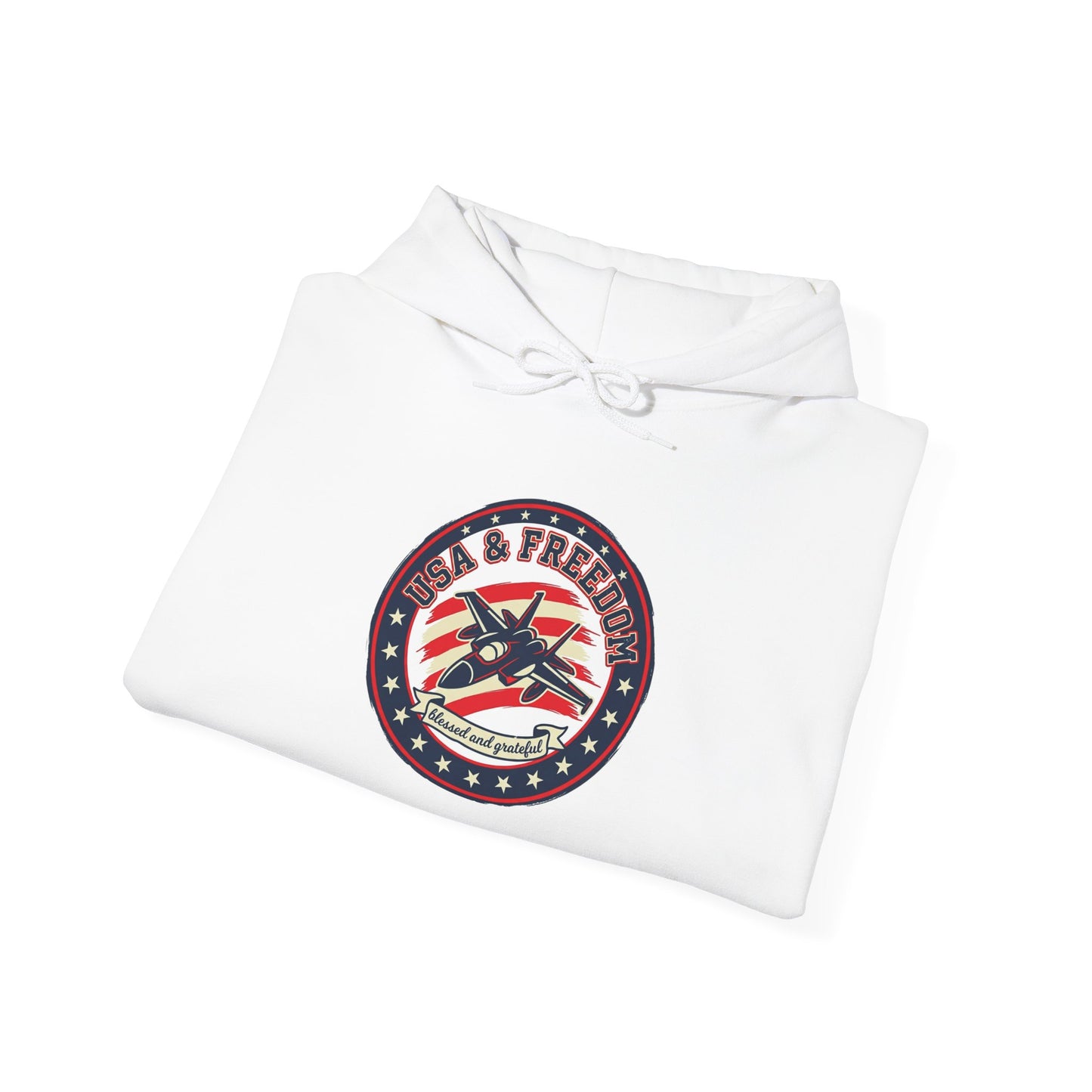 Faith & Freedom Patriotic Hoodie | vintage Americana, July 4th