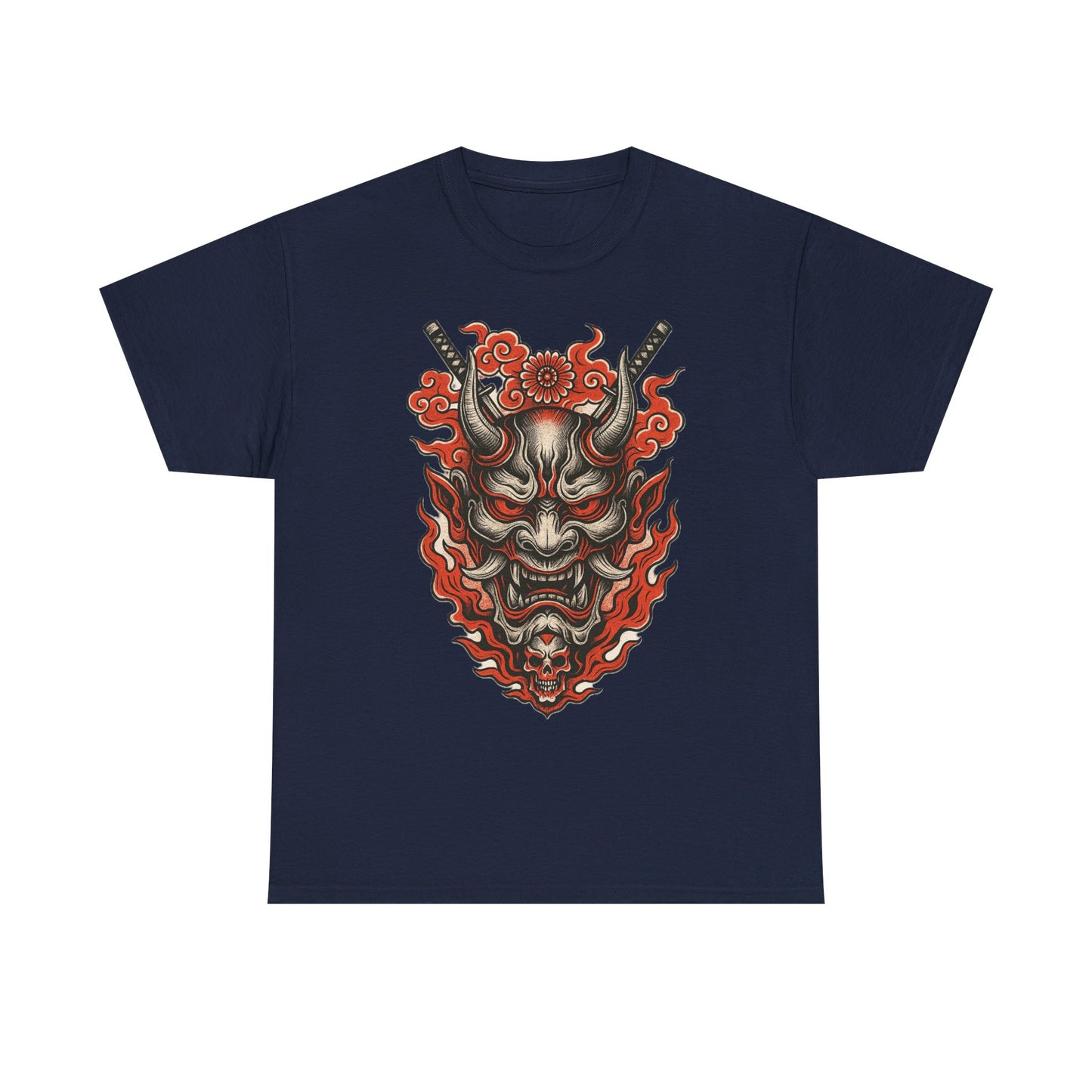 Hannya Demon Mask T-Shirt — Japanese Oni Noh Mask Art Tee