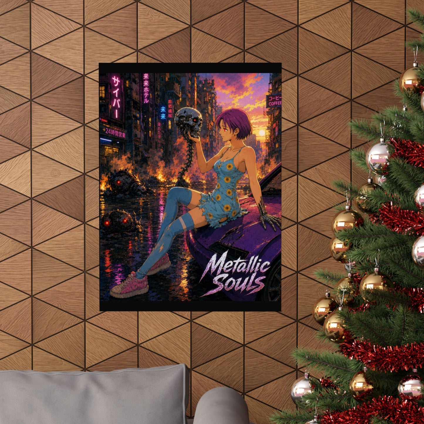 Metallic Souls Anime Poster — "Metallic Souls" Matte Vertical Art Print