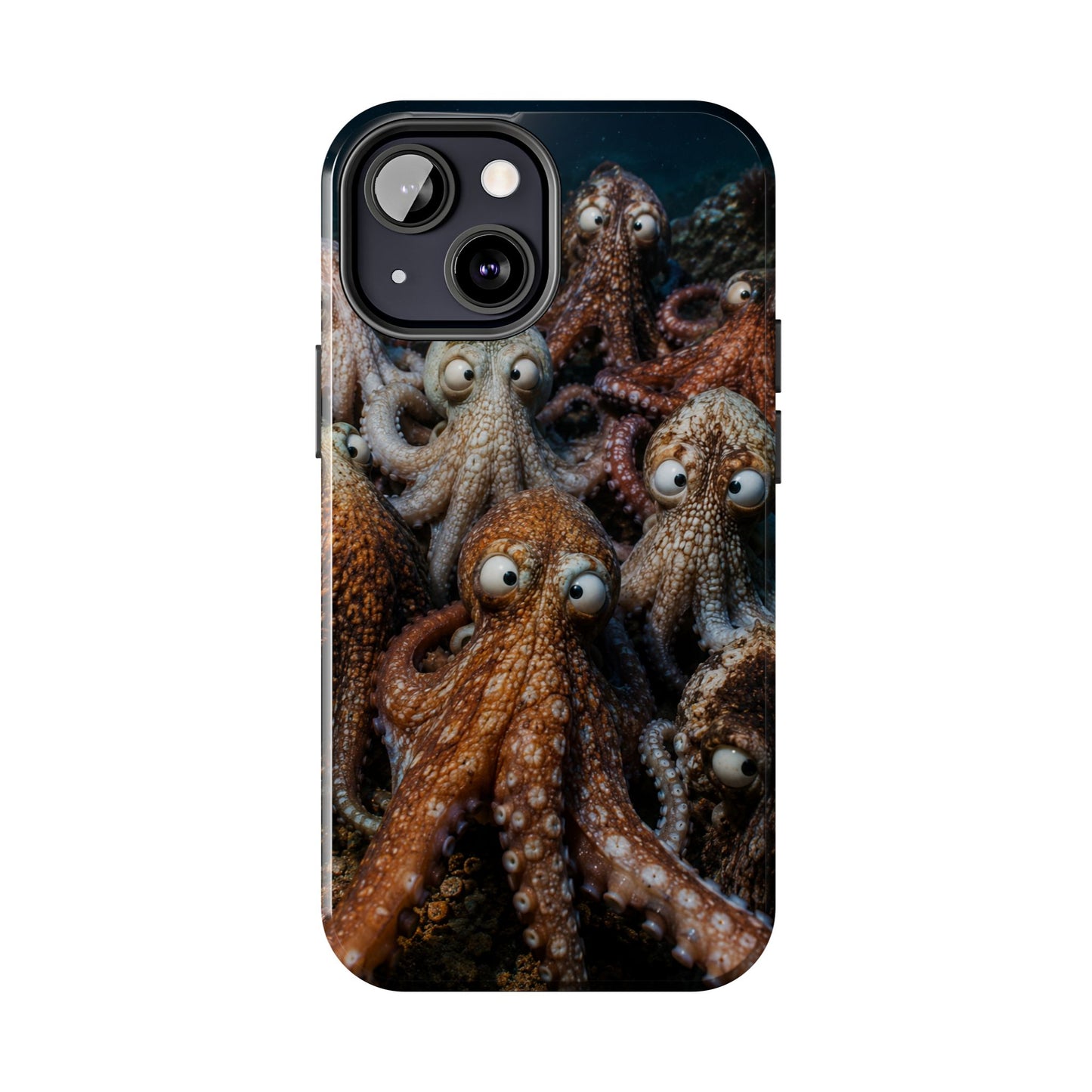 Octopus Cluster Tough Phone Case — Cute Underwater Sea Creature Protection